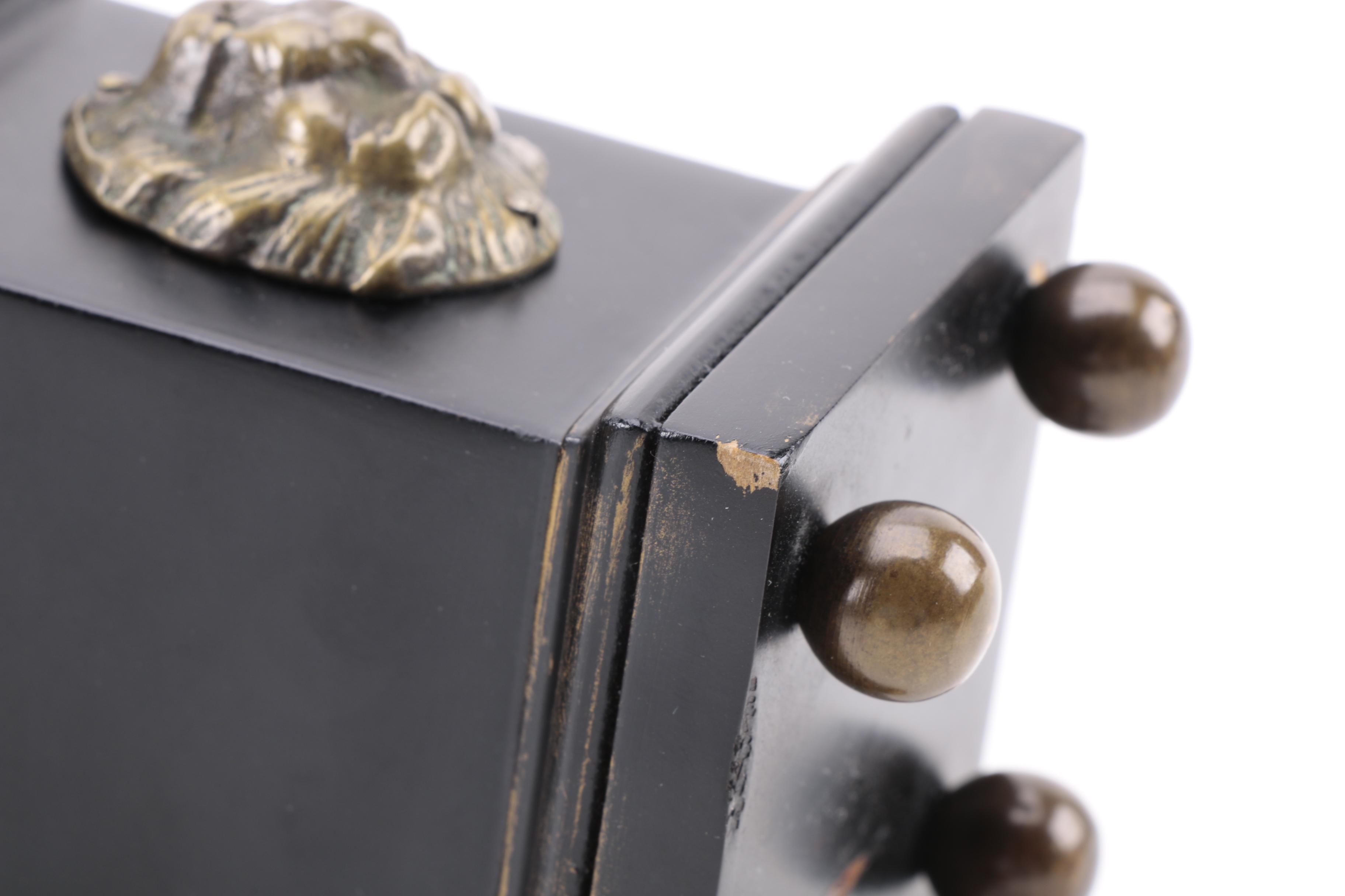 Kein Serpentine Jewelry Box and Brass Decorative Items