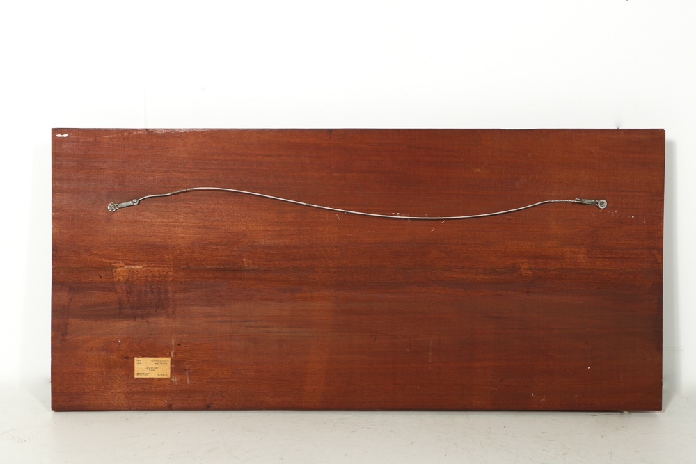 Janusz Obst Carved Wood Relief Sculpture of Forest Scene with Wolves