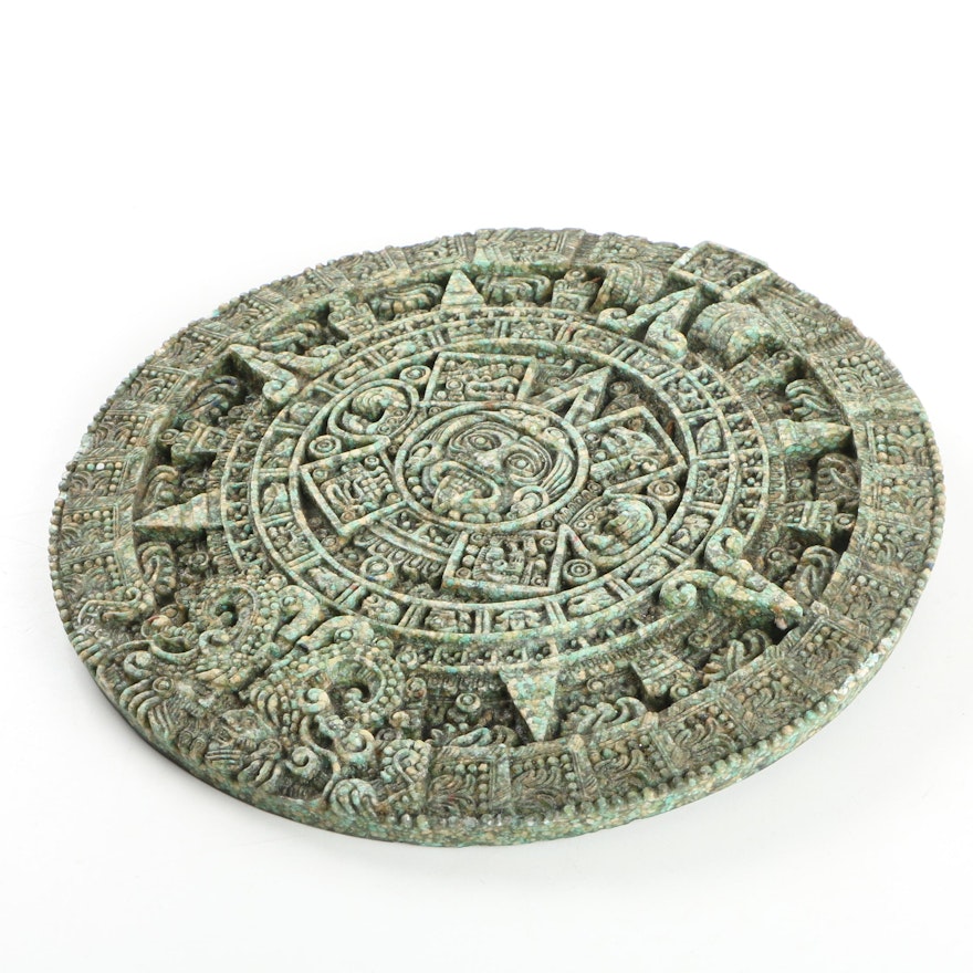 Aztec Inspired Sun Stone Replica Décor