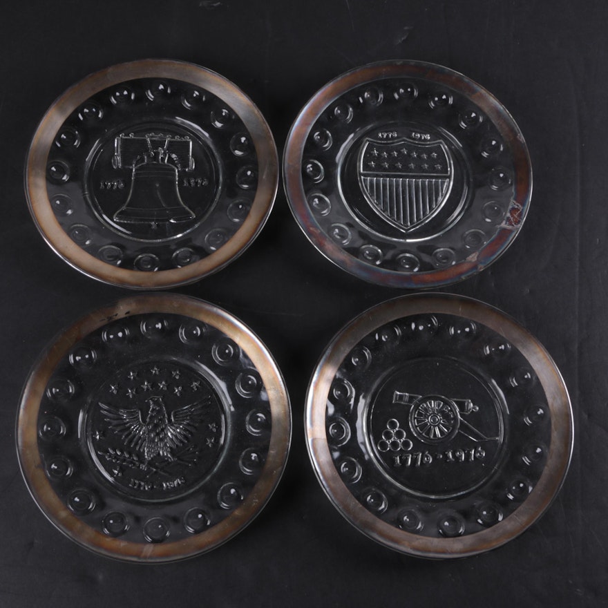 Glass American Bicentennial Plates