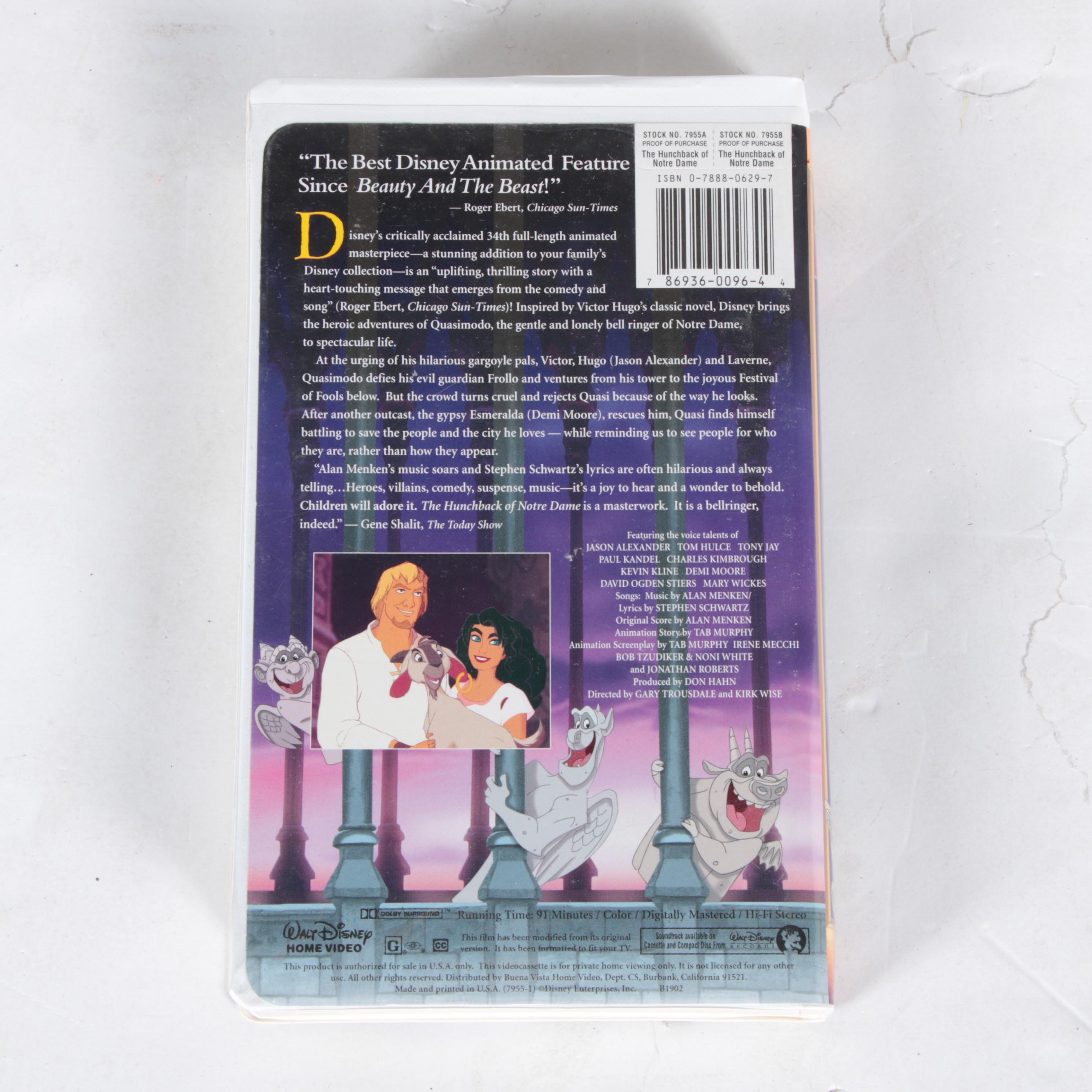 Vintage Disney and Other VHS Tapes