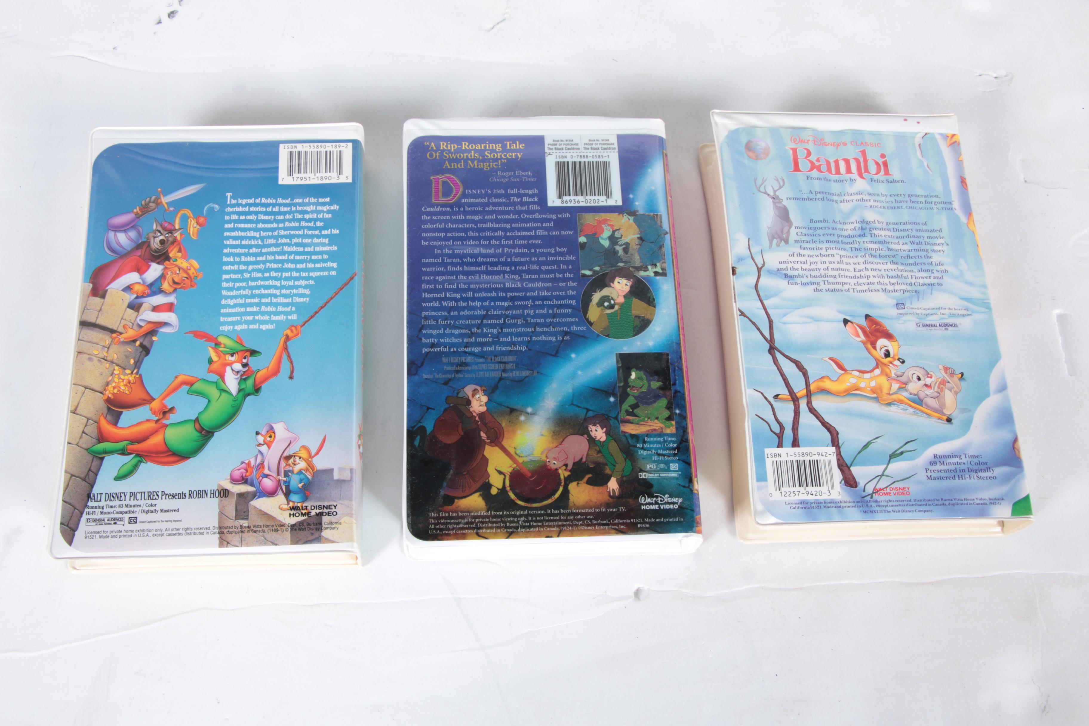 Vintage Disney and Other VHS Tapes