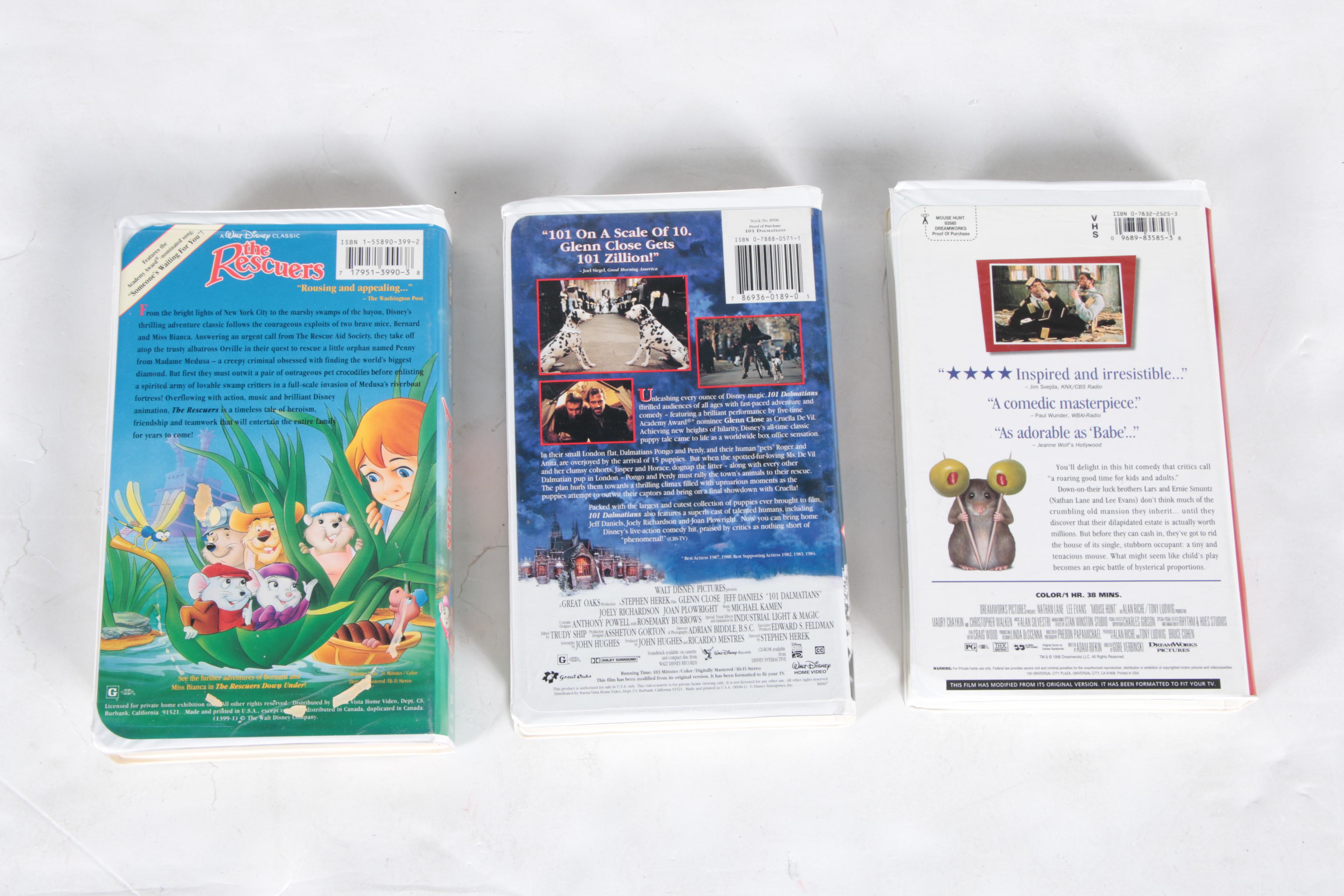 Vintage Disney and Other VHS Tapes