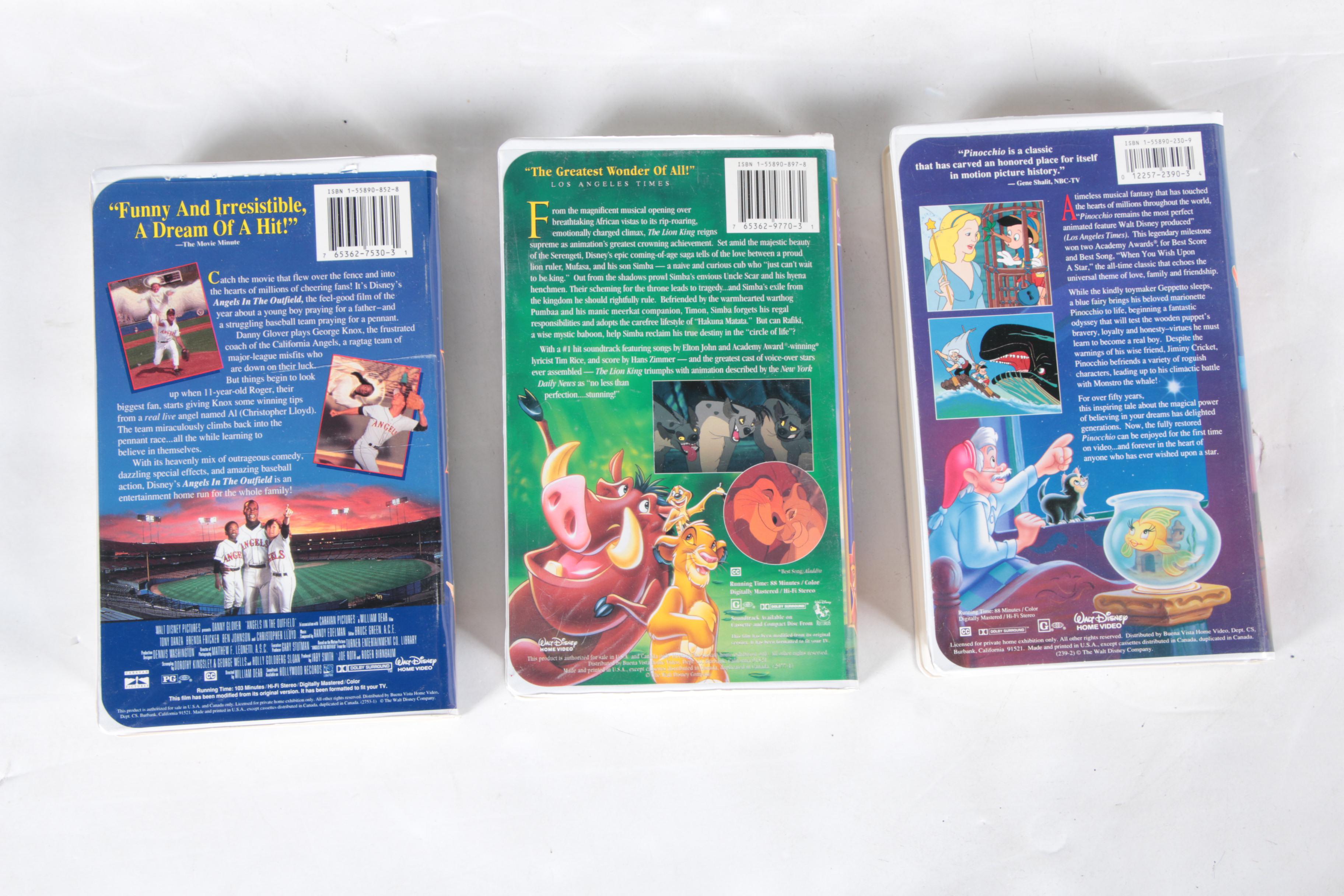 Vintage Disney and Other VHS Tapes