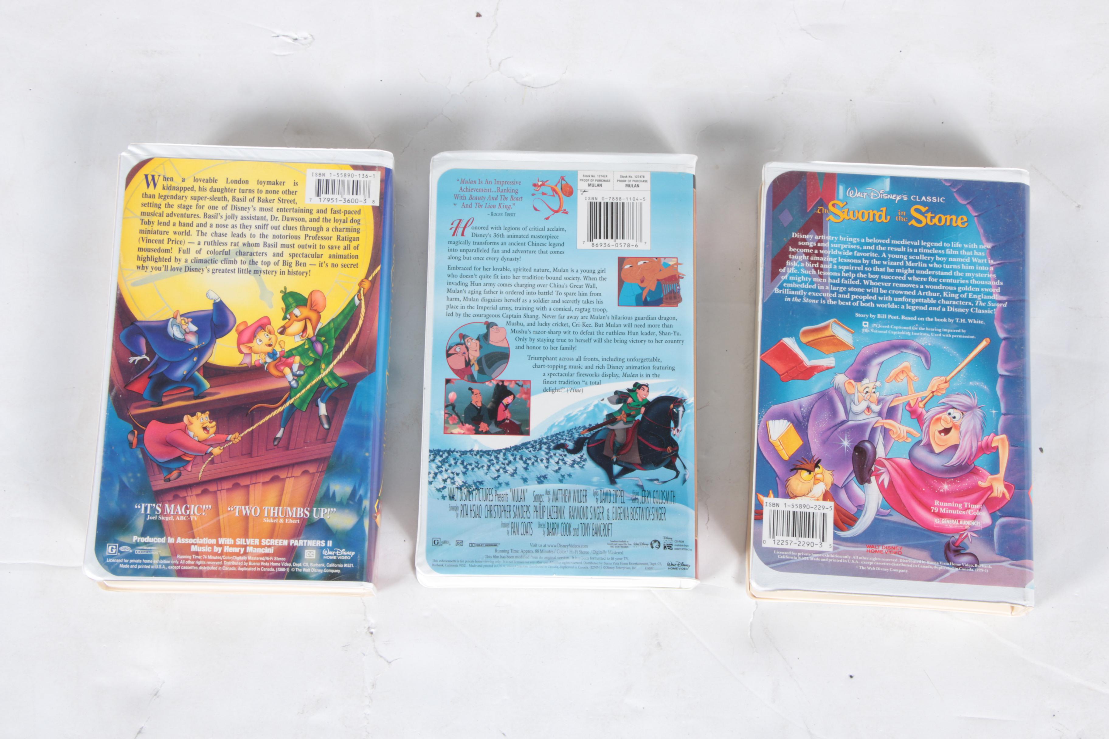 Vintage Disney and Other VHS Tapes