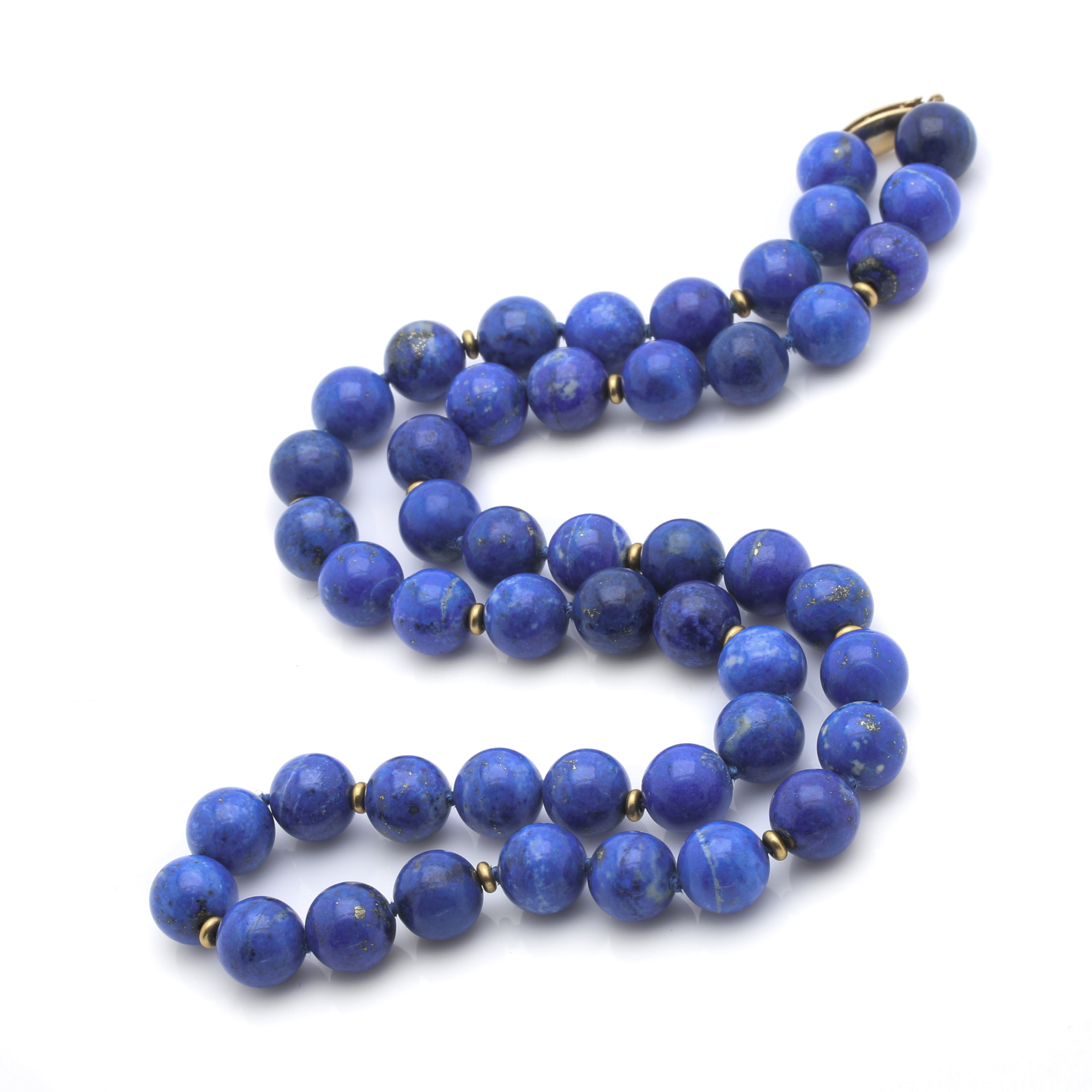 14K Yellow Gold Lapis Lazuli Necklace
