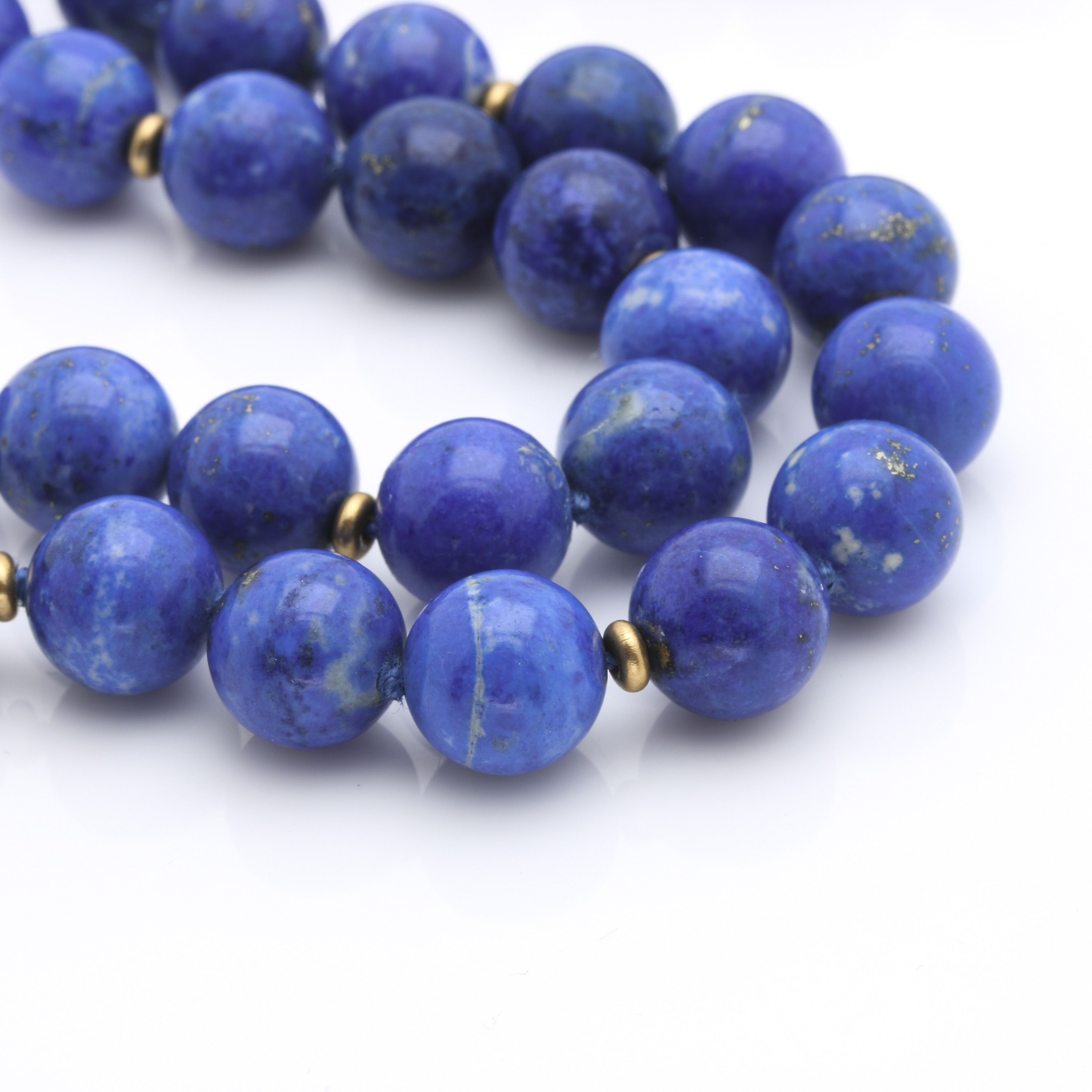 14K Yellow Gold Lapis Lazuli Necklace