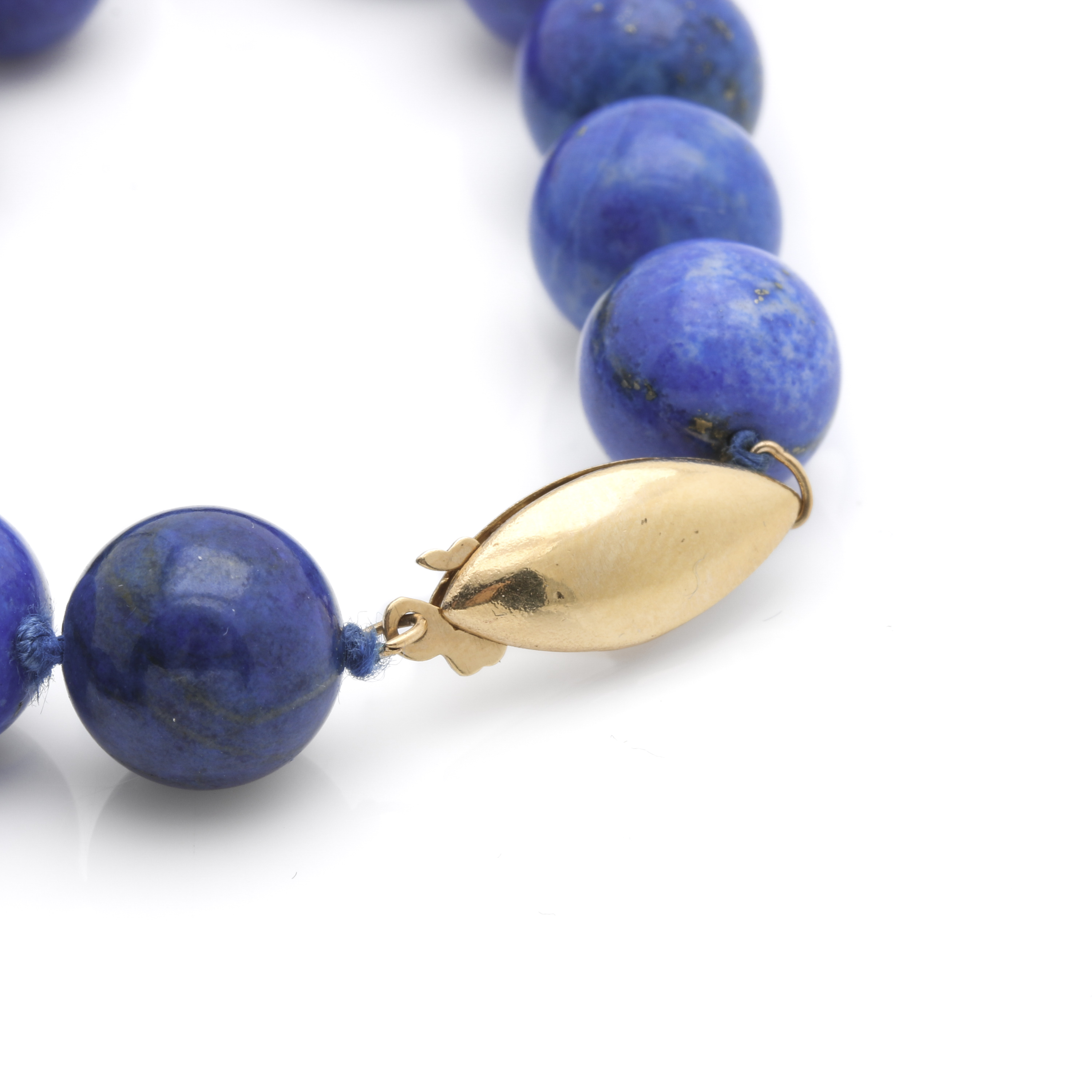 14K Yellow Gold Lapis Lazuli Necklace