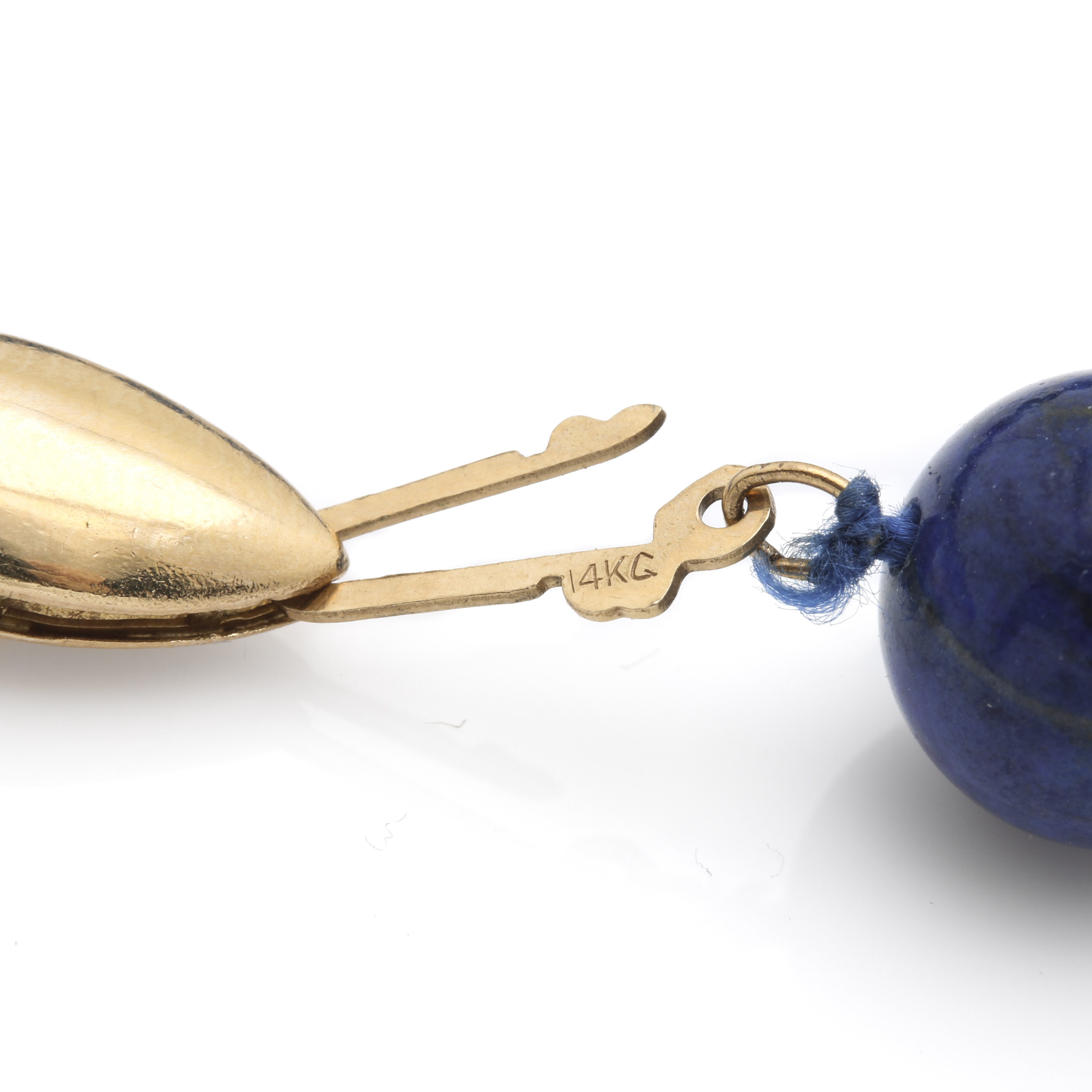 14K Yellow Gold Lapis Lazuli Necklace