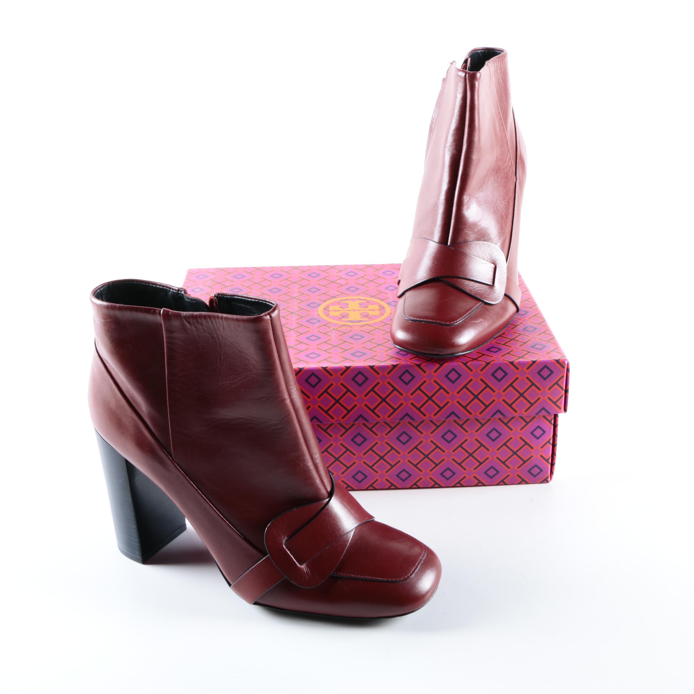 Tory Burch Leather Ankle Boots