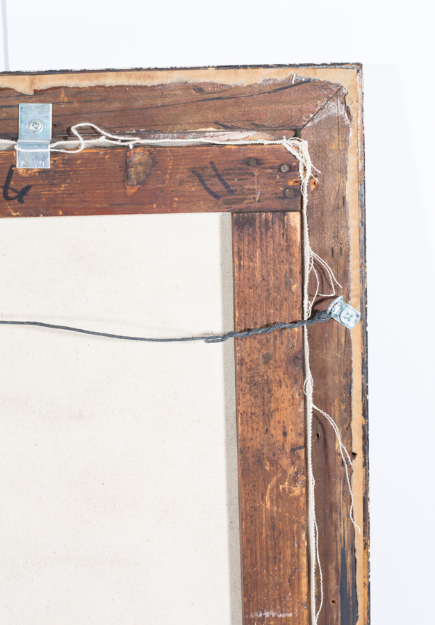 Oil Painting on Canvas of a Young Woman with a Lamb