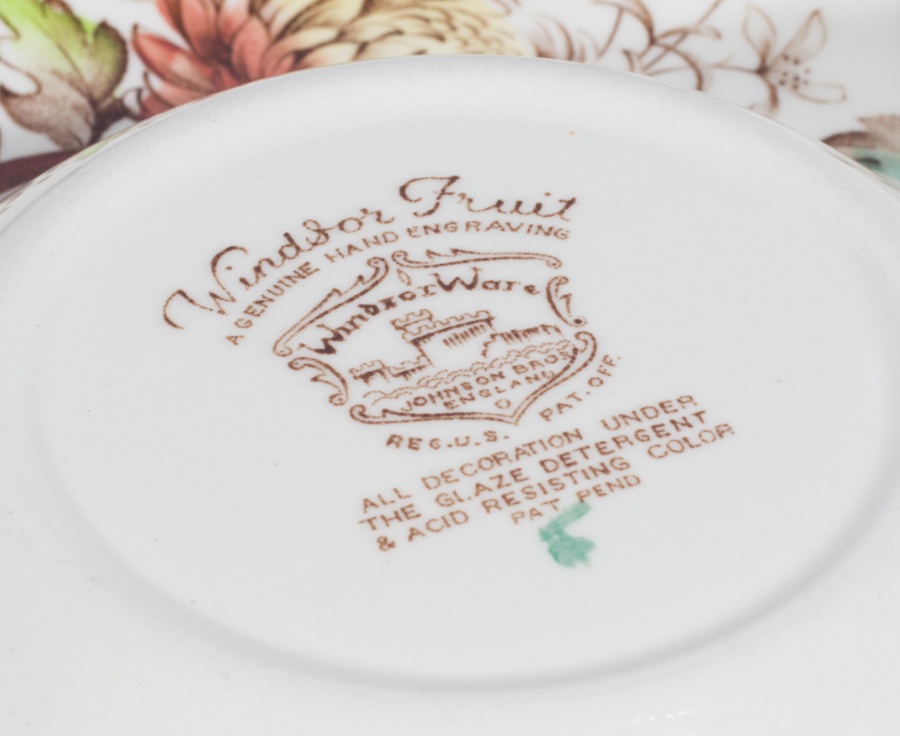 Johnson Brothers "Windsor Fruit" Dinnerware 1940s