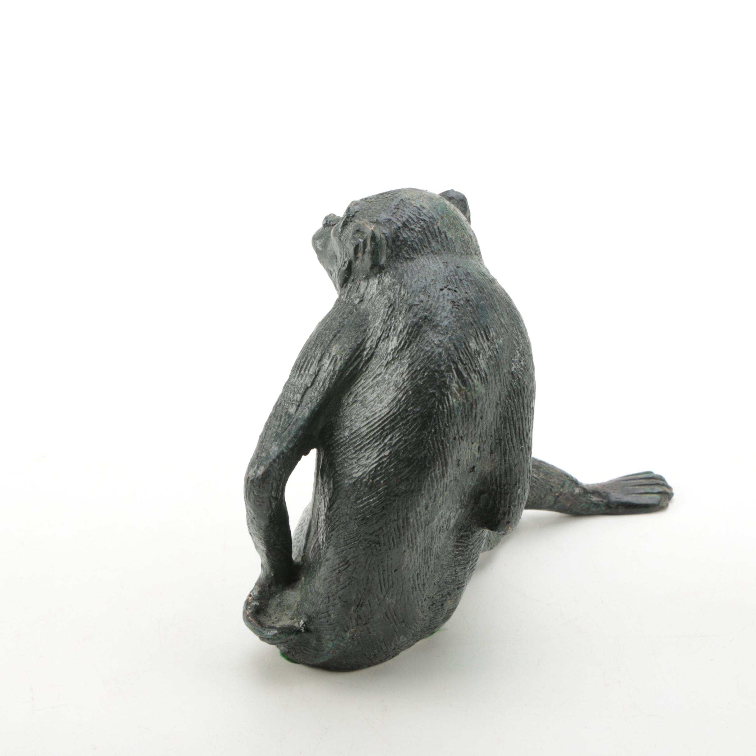 Maitland-Smith Monkey Candle Holders and Figurine