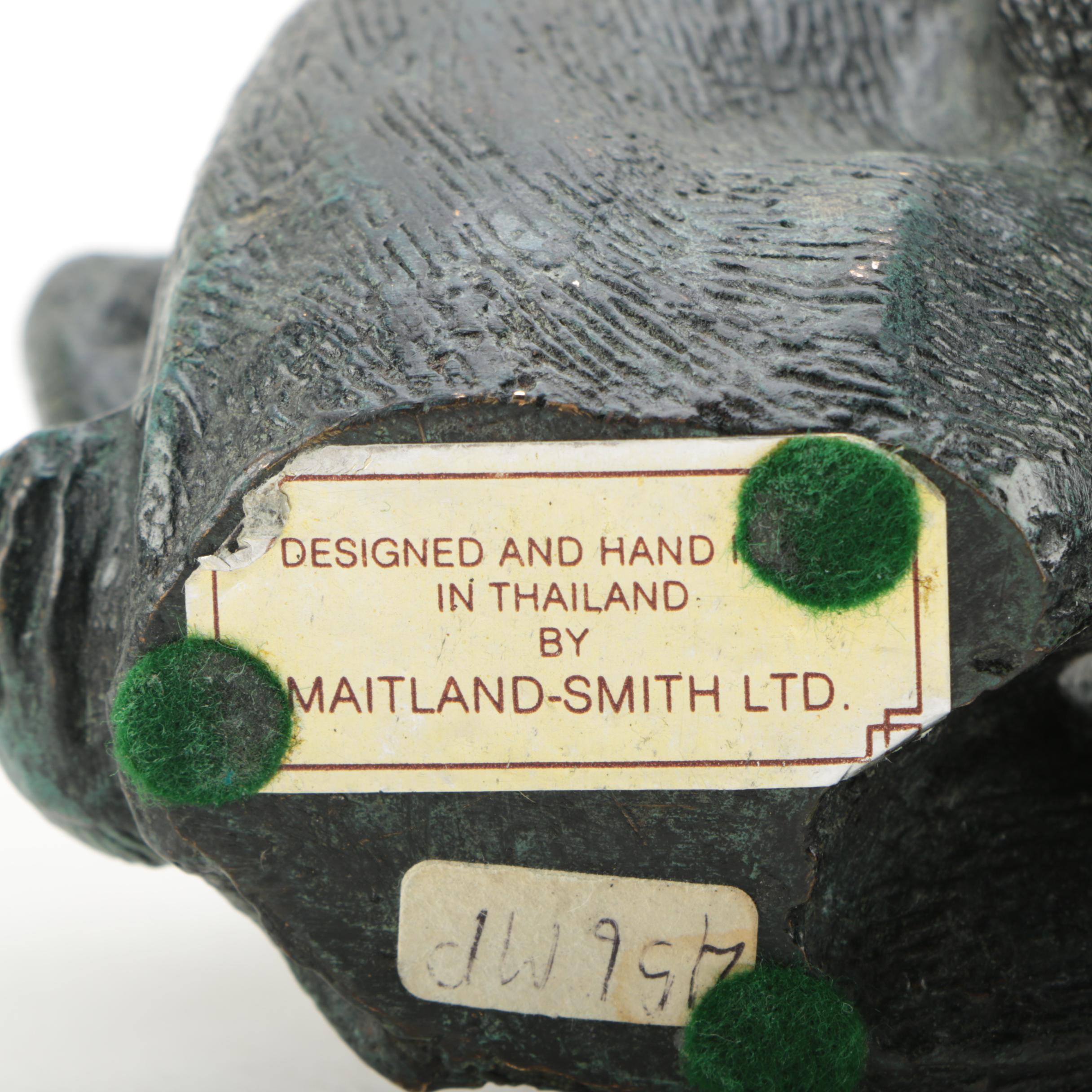 Maitland-Smith Monkey Candle Holders and Figurine
