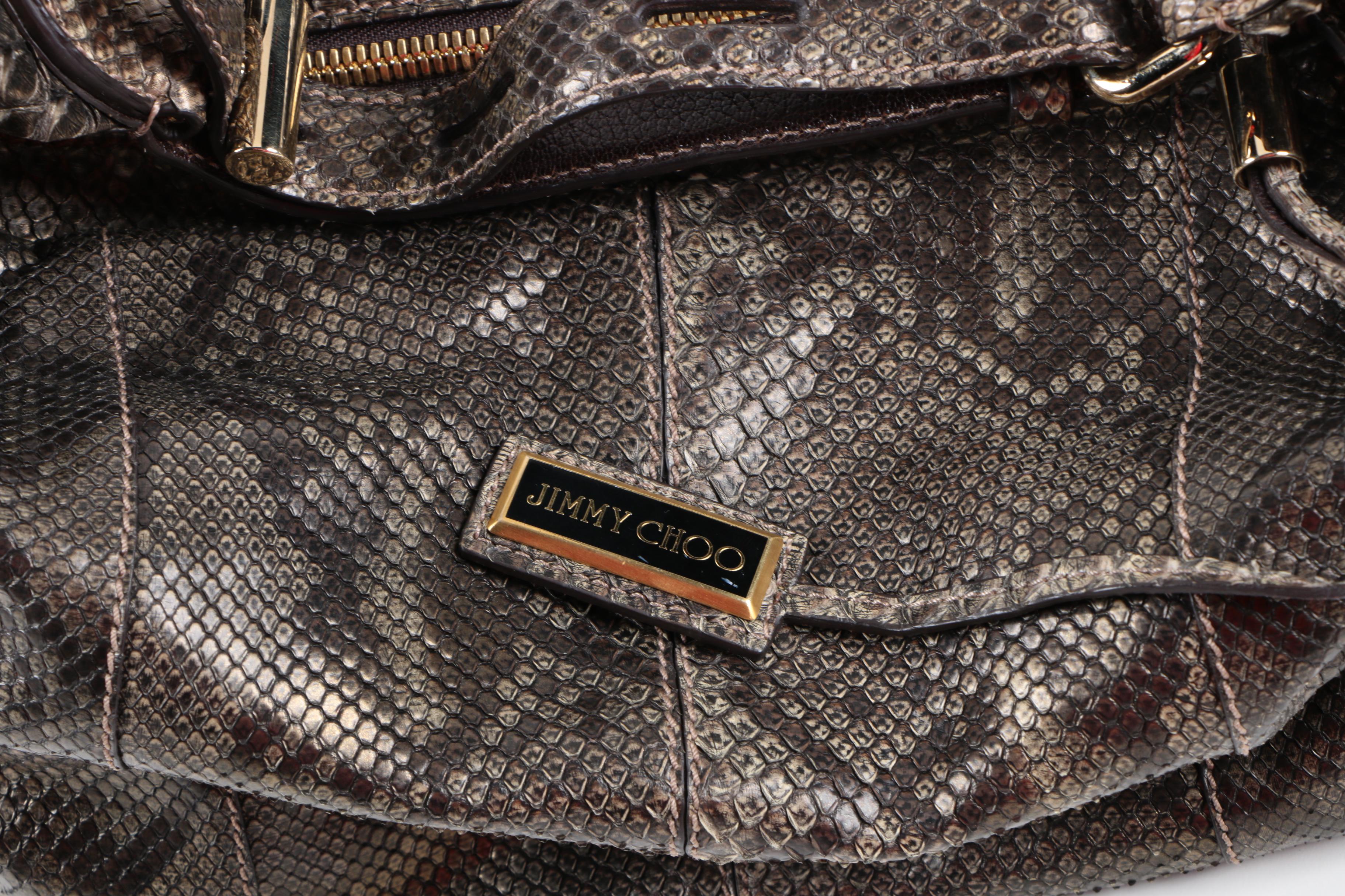 Jimmy Choo Python Skin Hobo Handbag