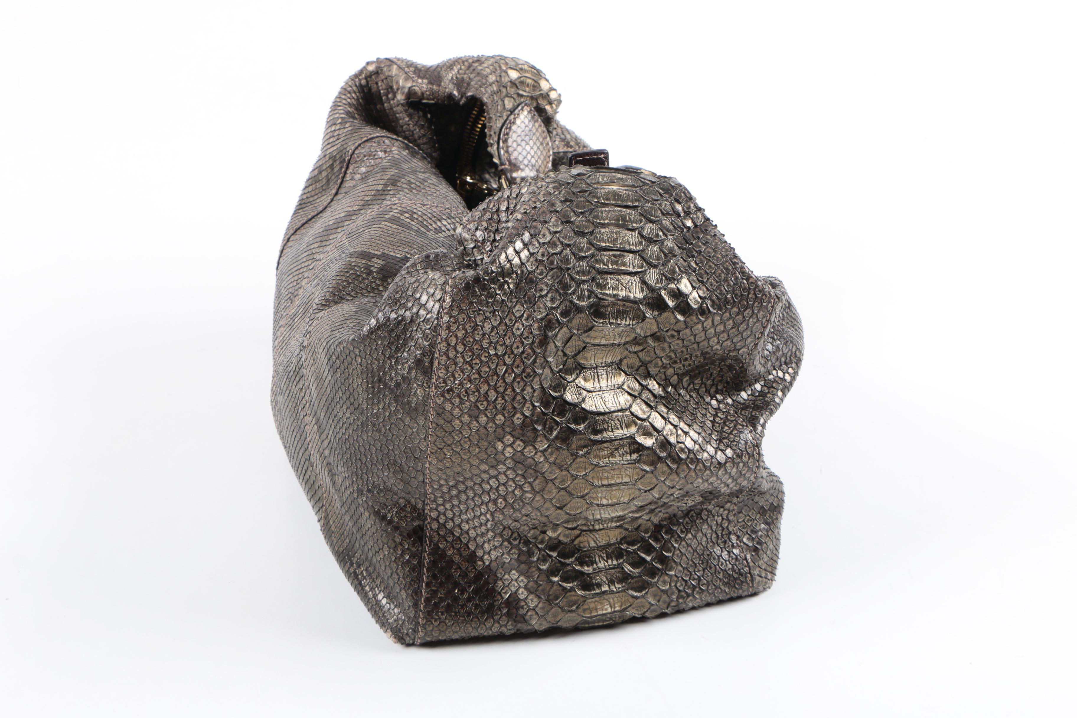 Jimmy Choo Python Skin Hobo Handbag