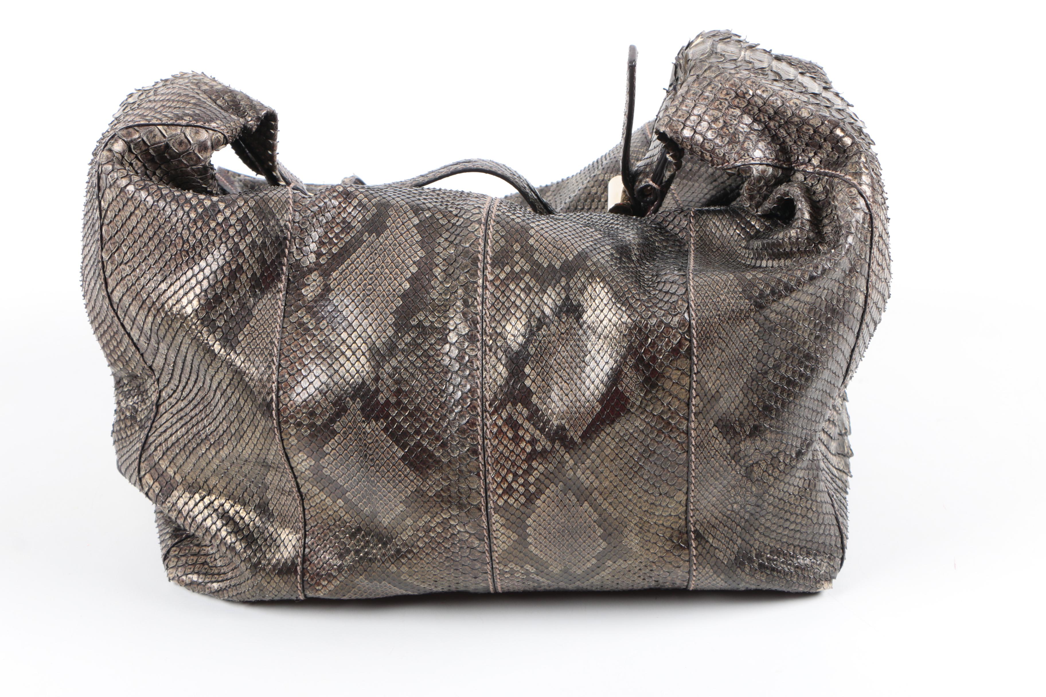 Jimmy Choo Python Skin Hobo Handbag