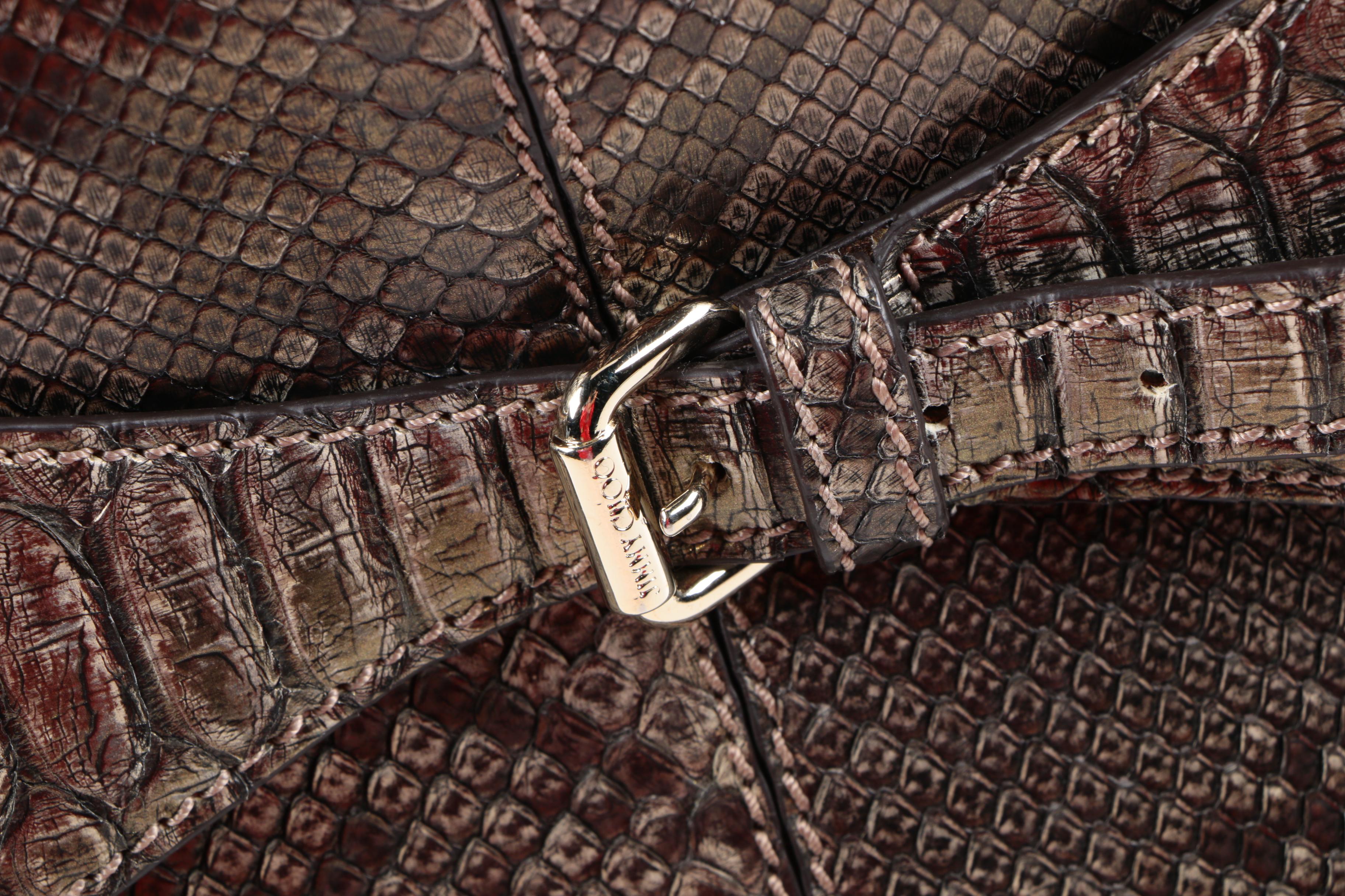 Jimmy Choo Python Skin Hobo Handbag