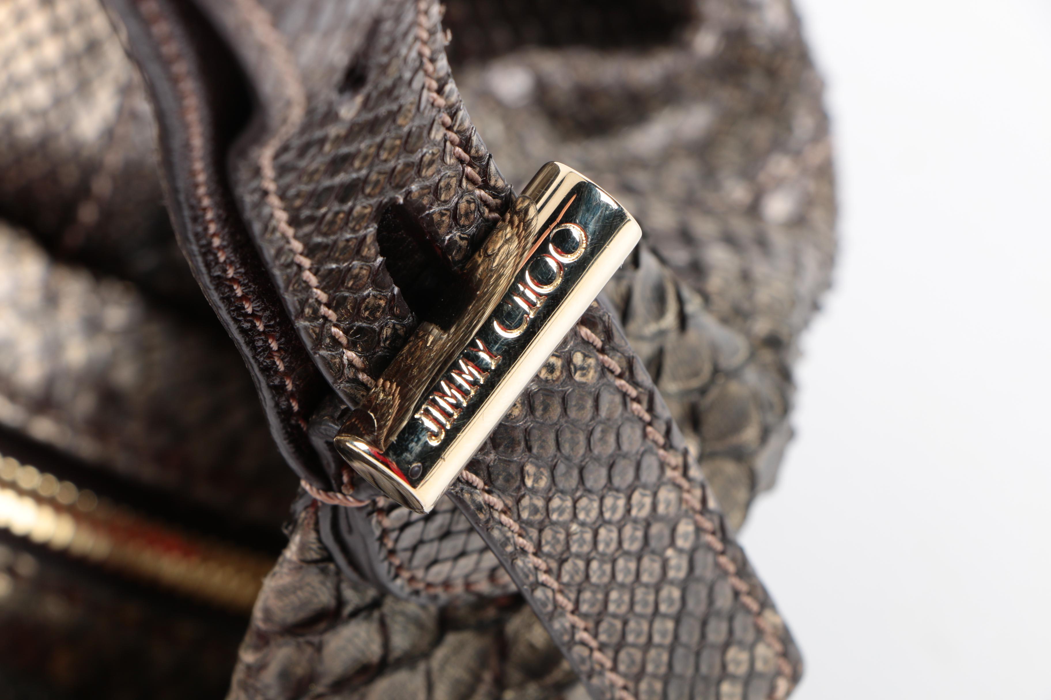 Jimmy Choo Python Skin Hobo Handbag