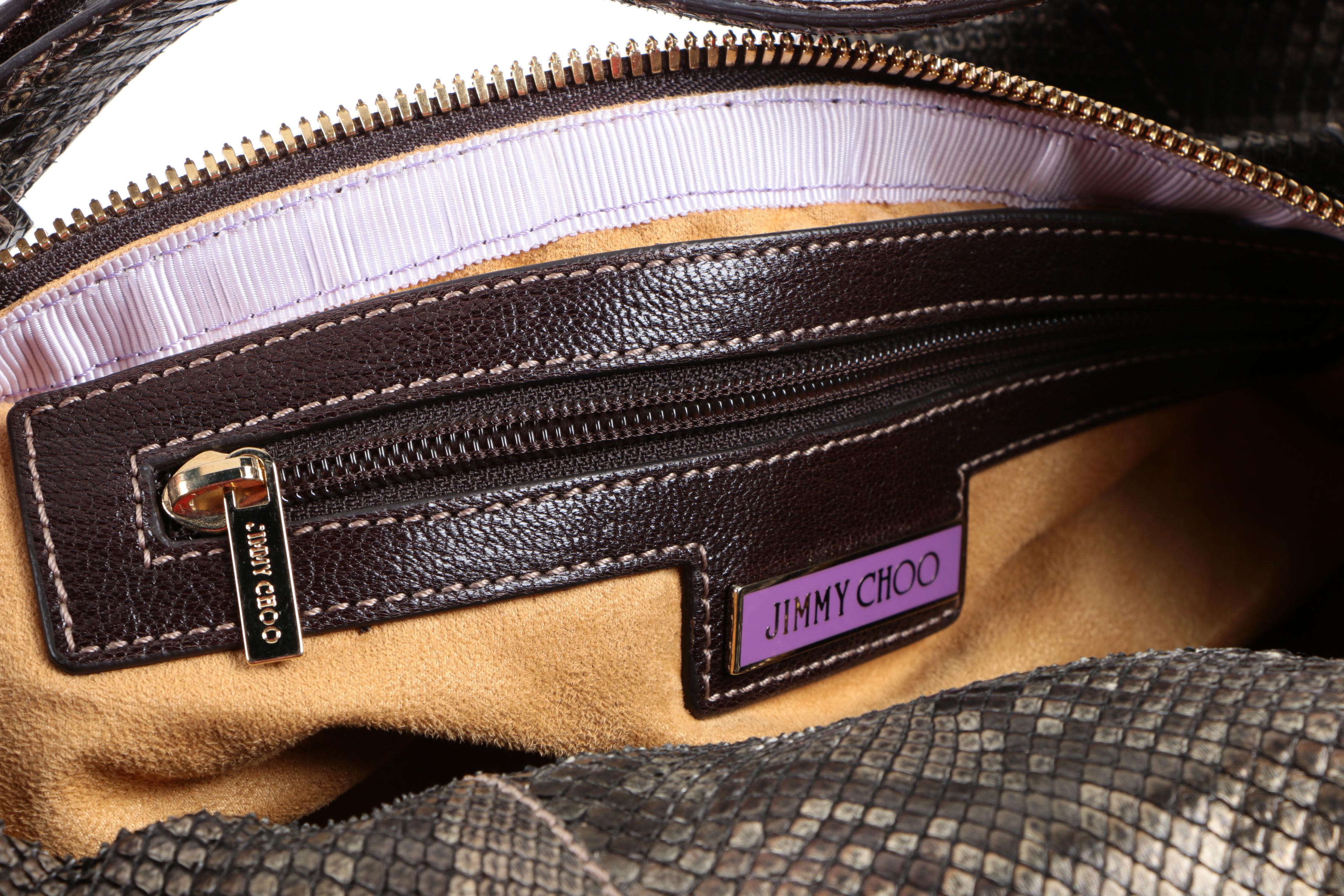 Jimmy Choo Python Skin Hobo Handbag