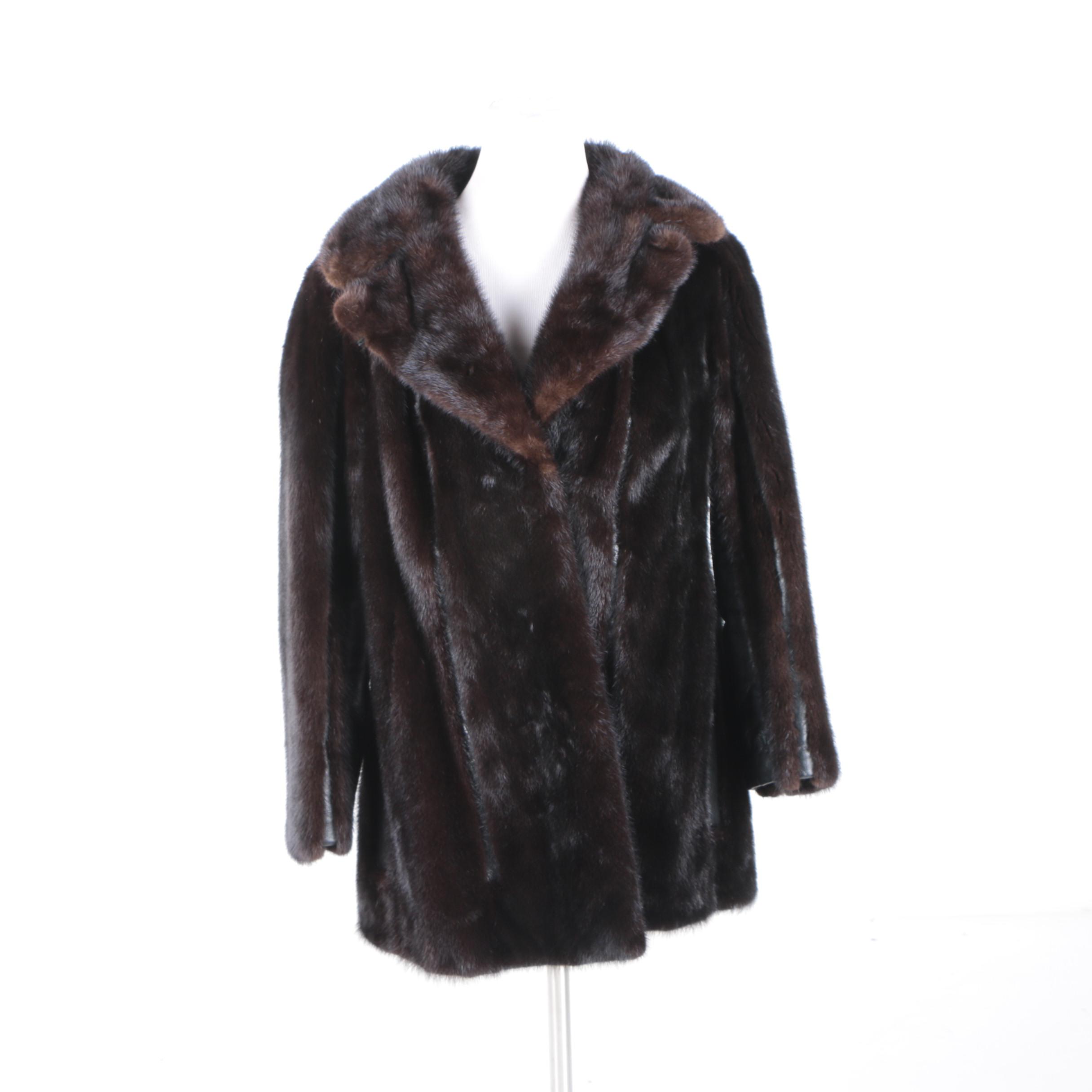 Milton Kastil Leather and Mink Coat
