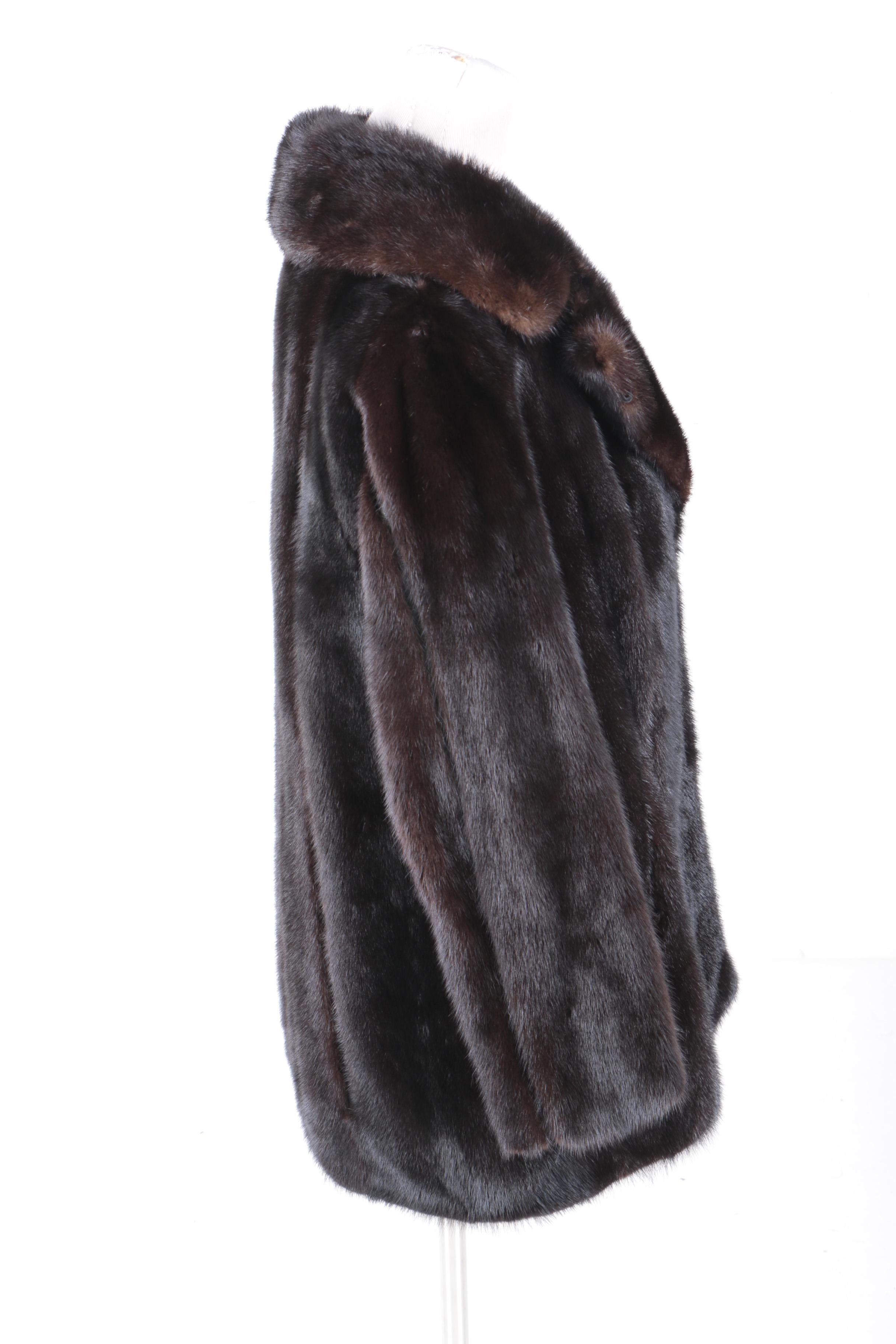 Milton Kastil Leather and Mink Coat