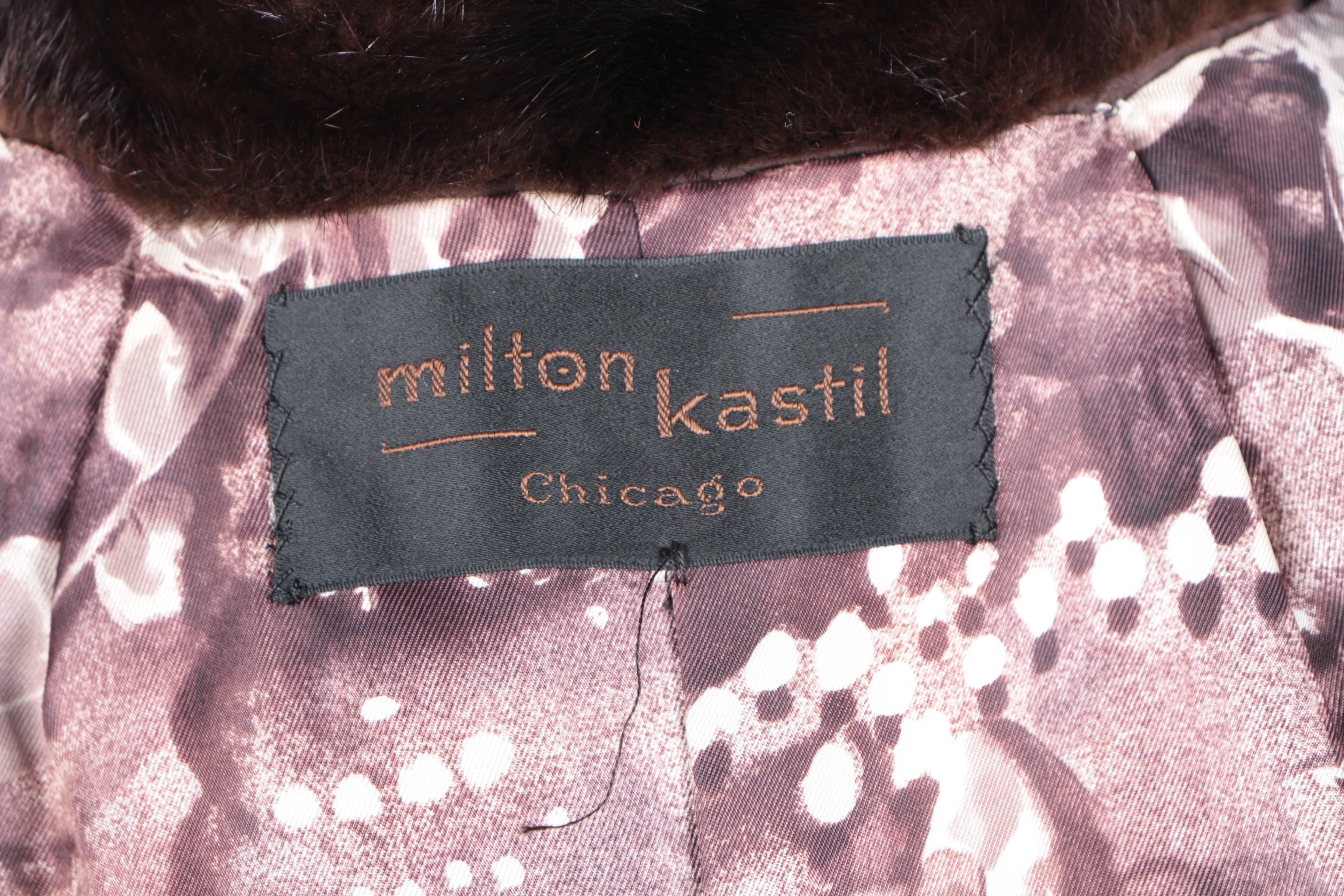 Milton Kastil Leather and Mink Coat