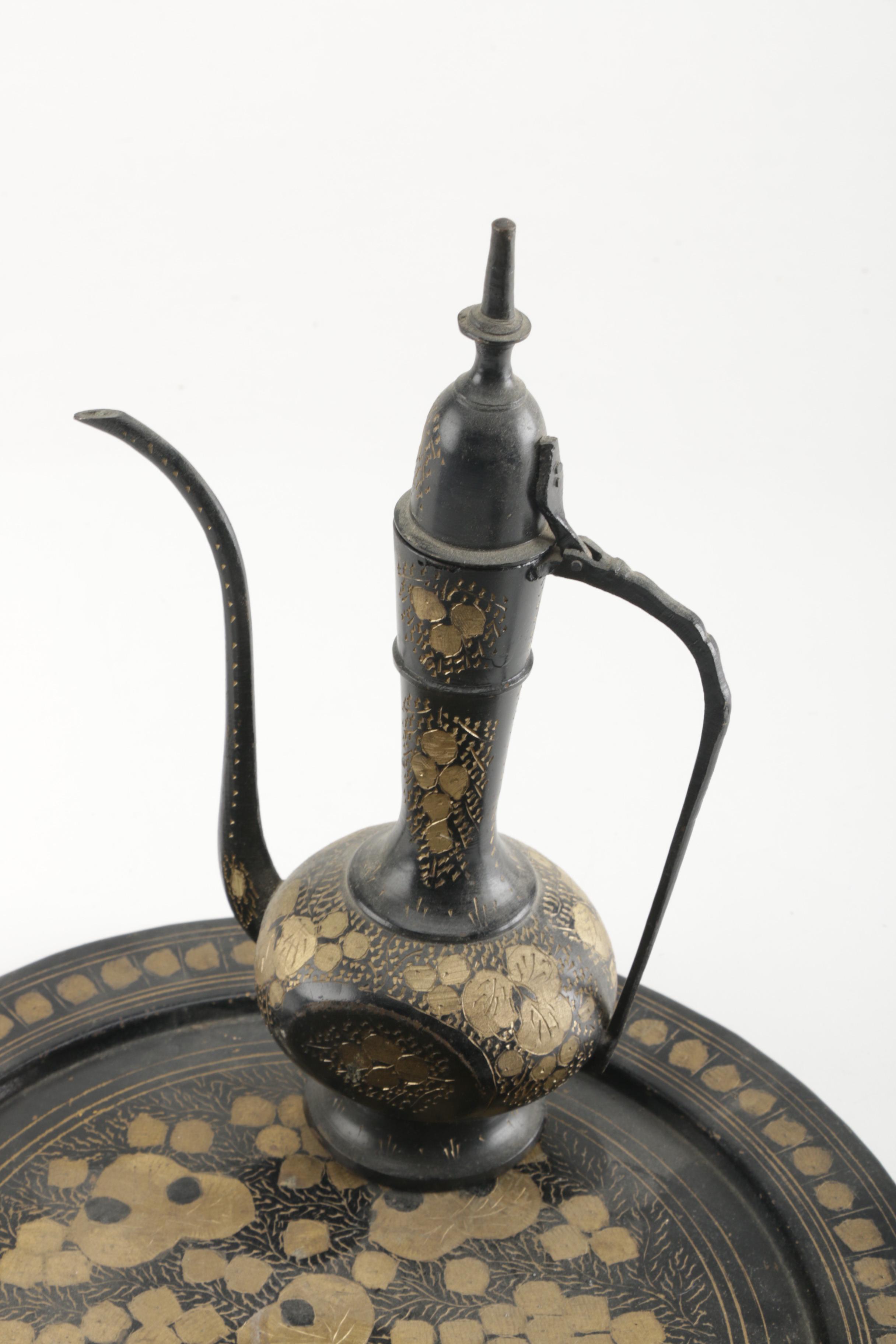 Two-Toned Metal Arabic Tea Set