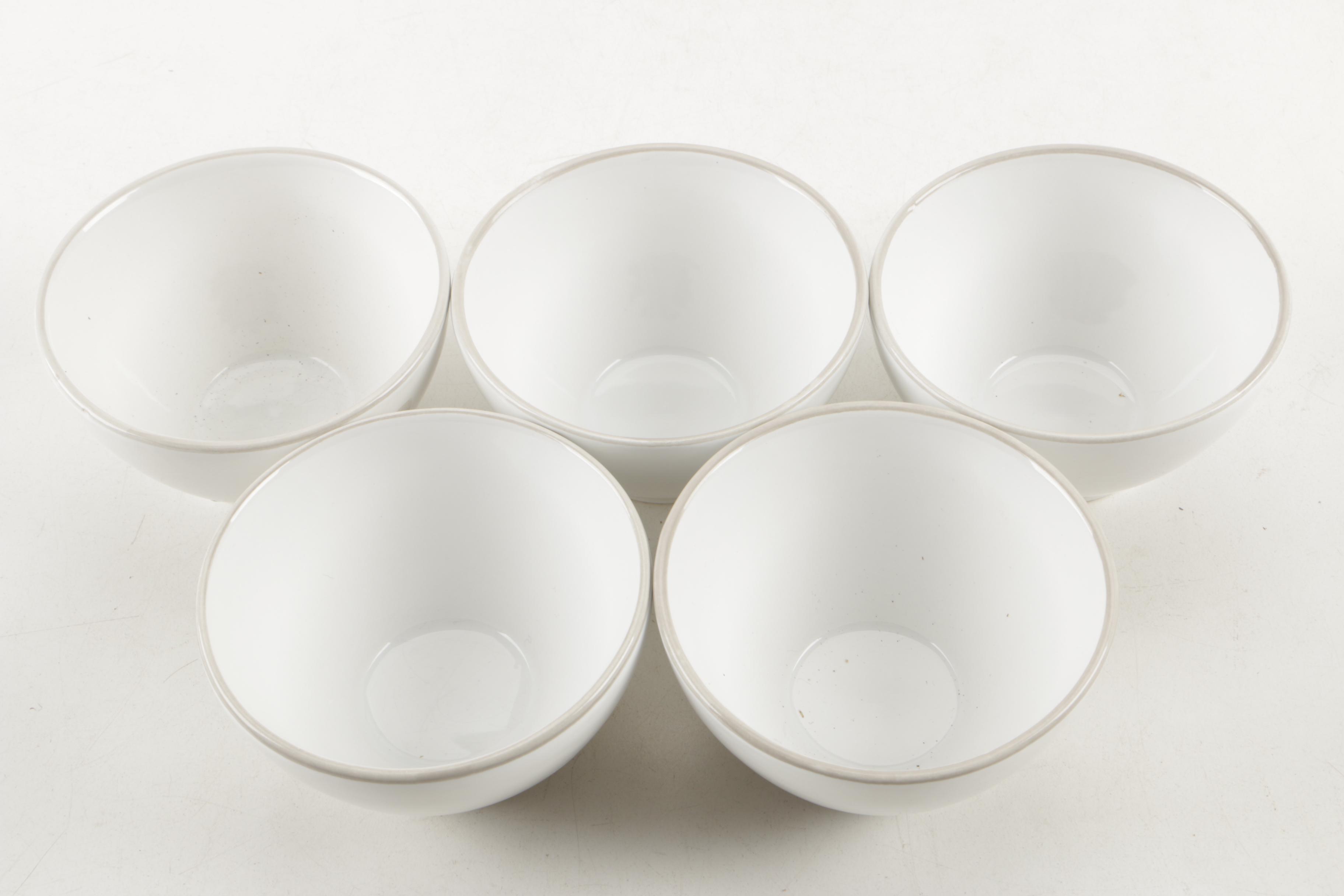 Contemporary All White Tea and Coffee Services