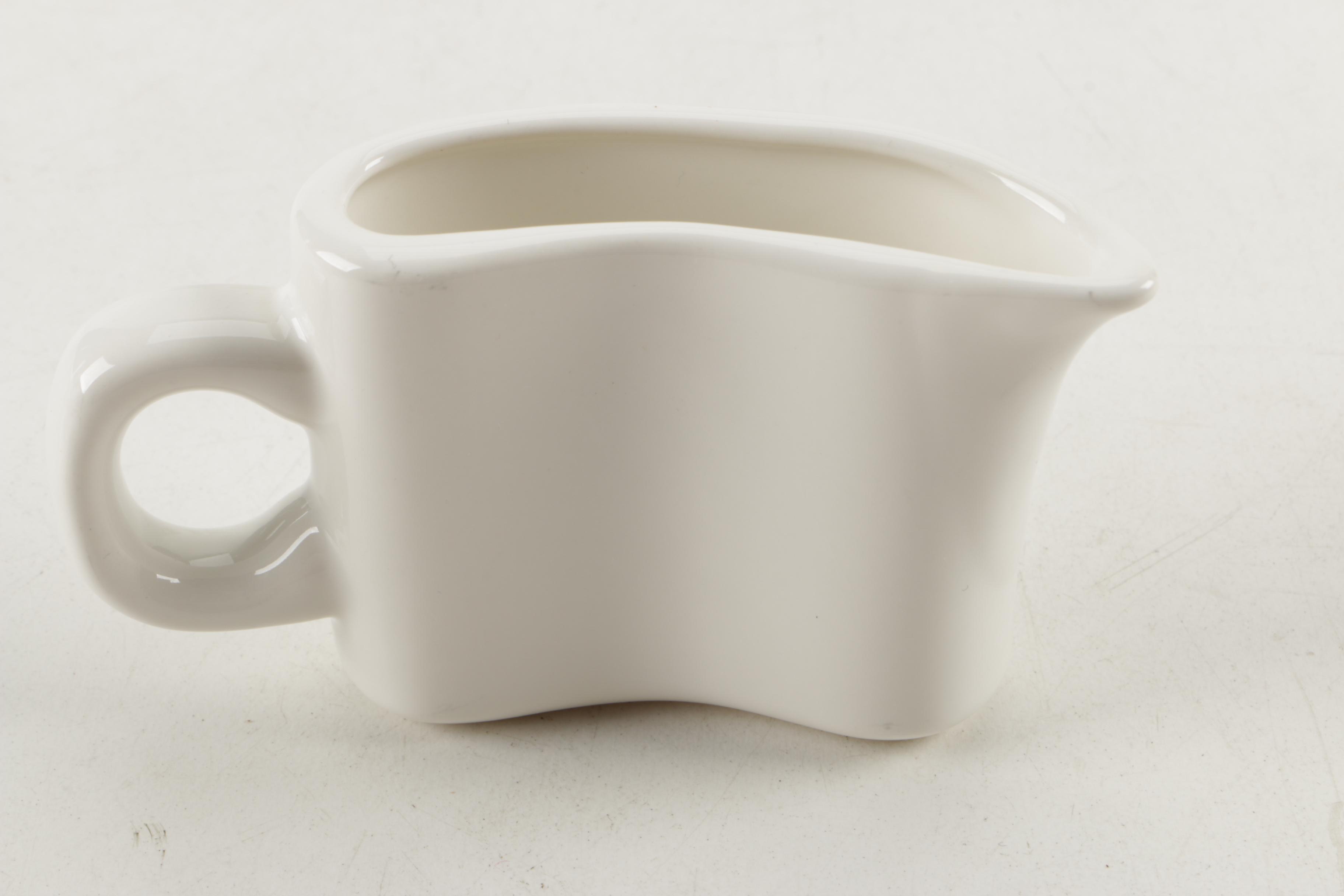 Contemporary All White Tea and Coffee Services