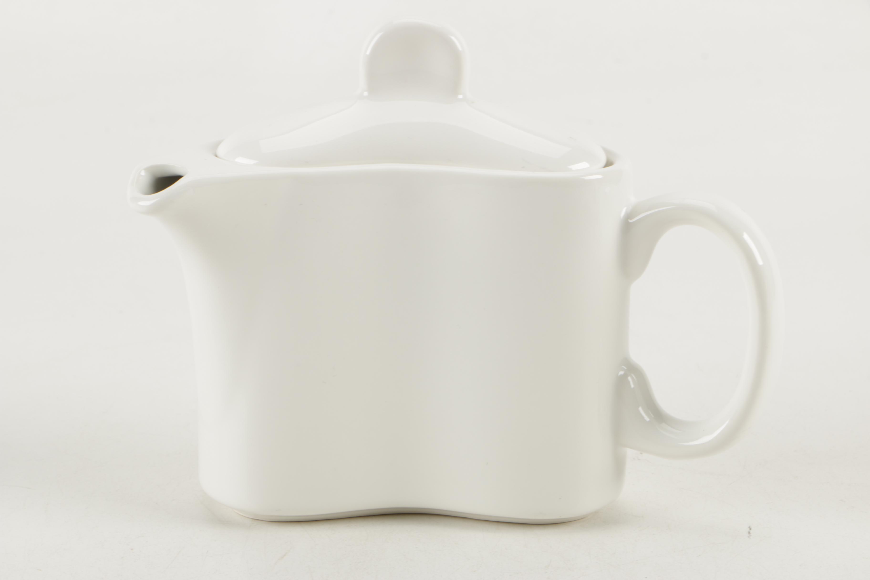 Contemporary All White Tea and Coffee Services