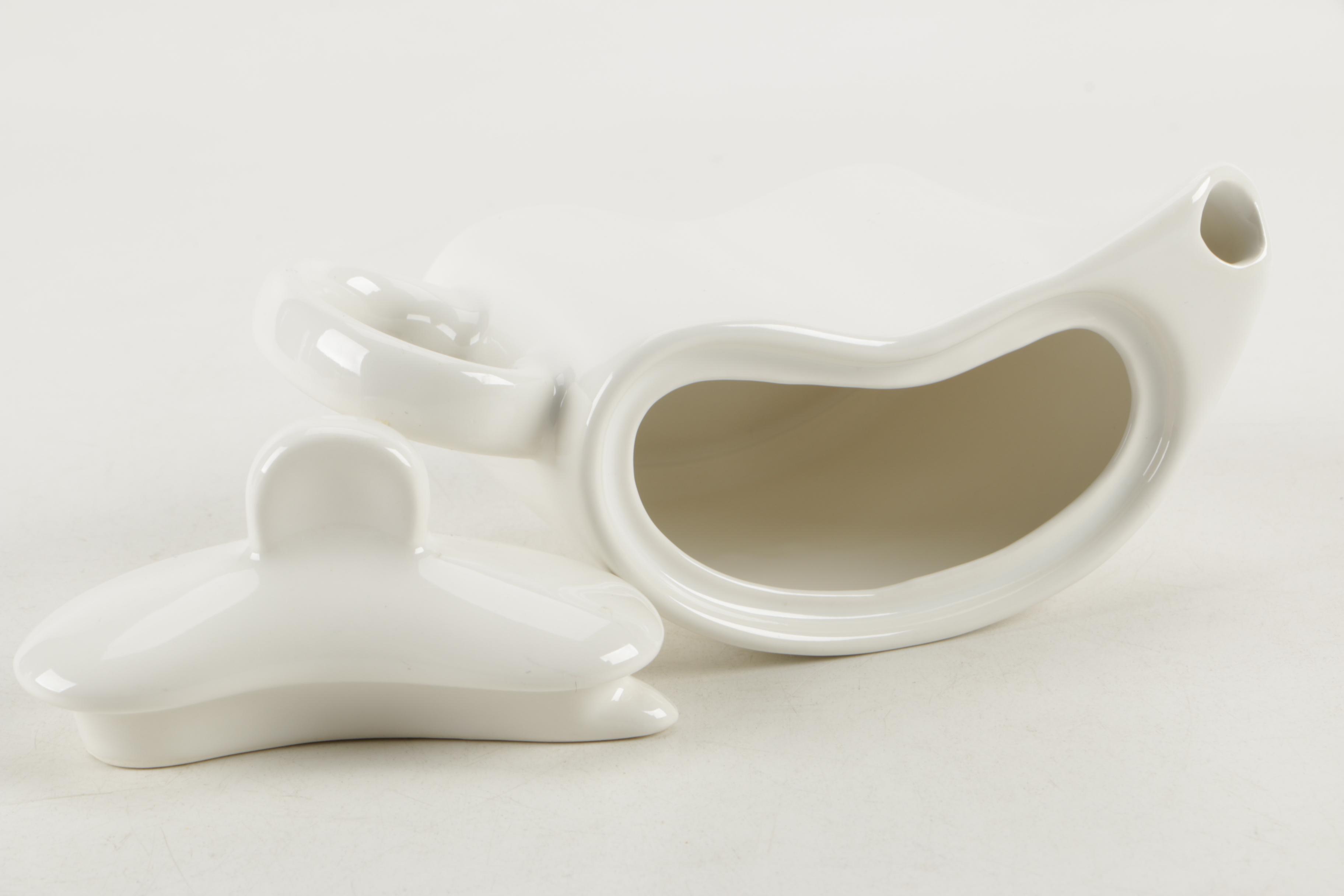 Contemporary All White Tea and Coffee Services