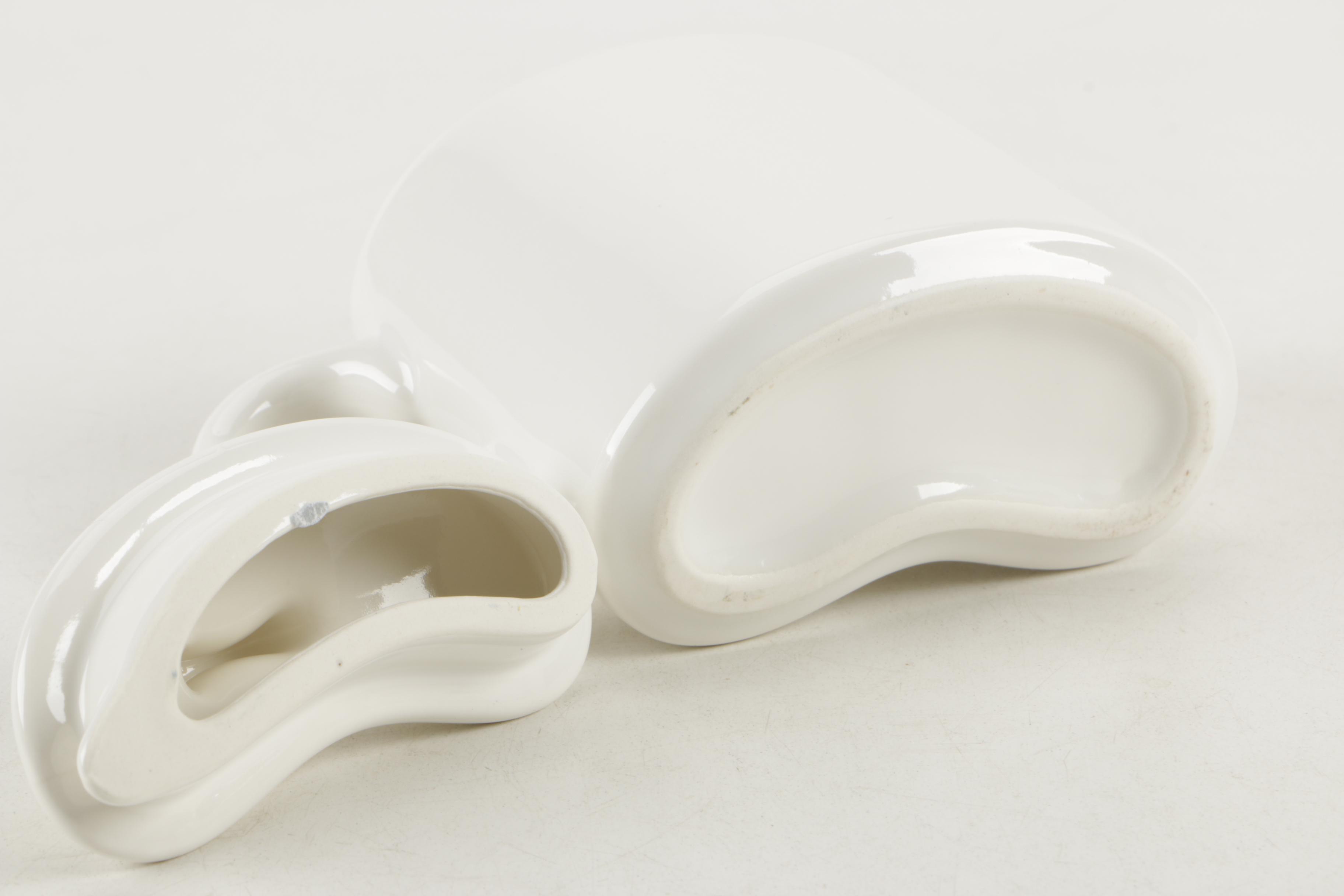 Contemporary All White Tea and Coffee Services