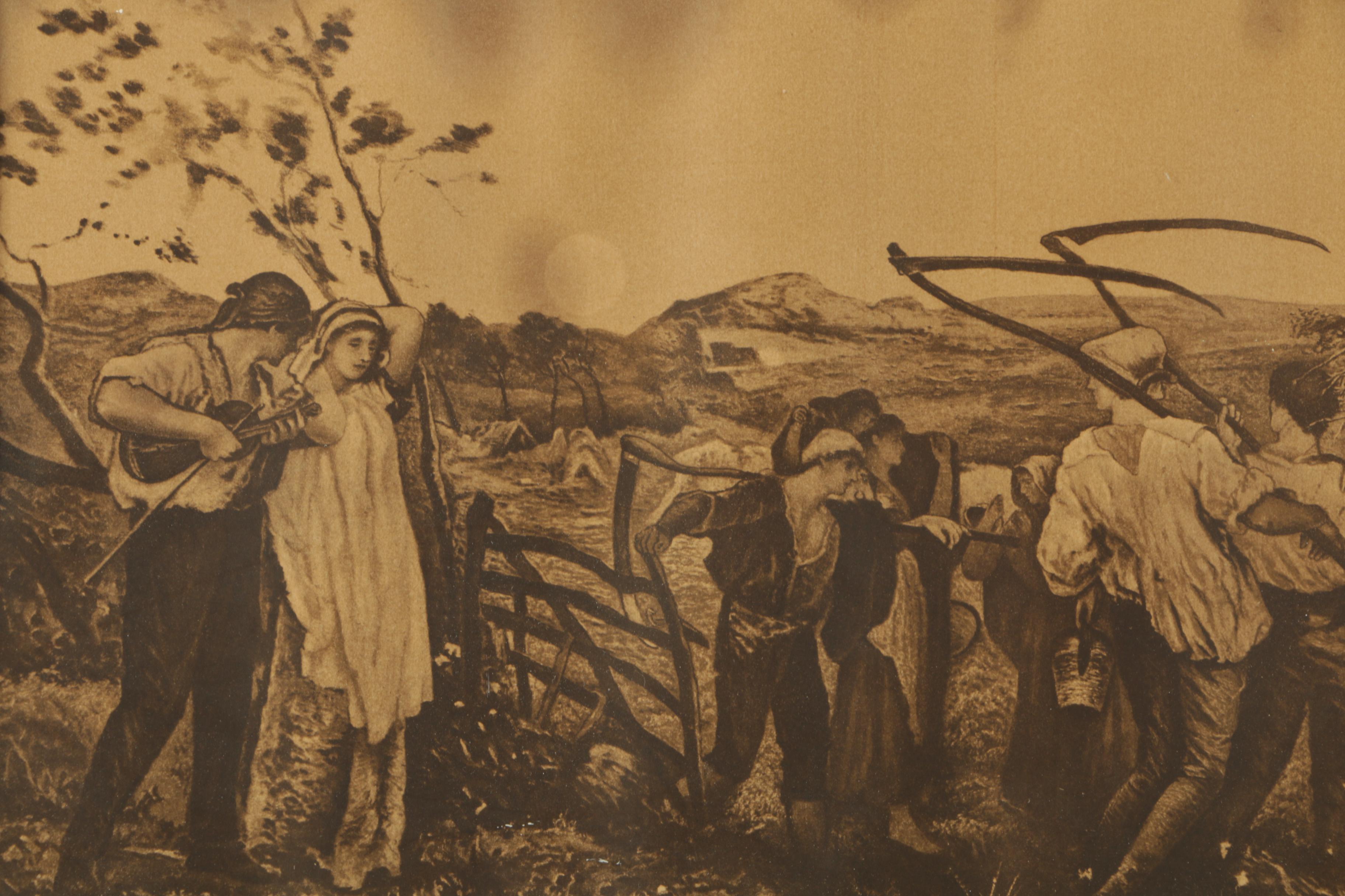 Halftone Reproduction Print after "Harvest Moon" by George Heming Mason