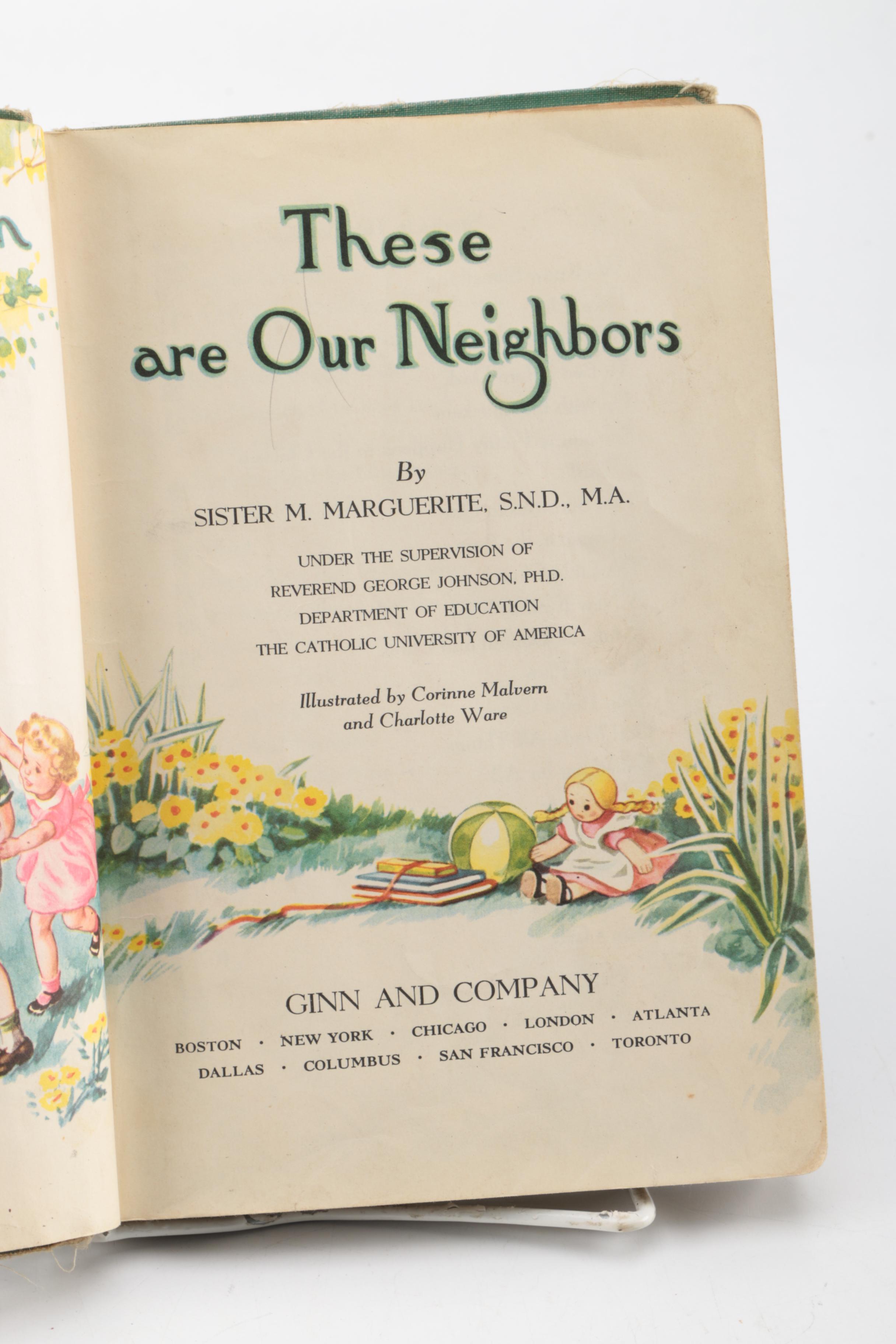 1942 "These Are Our Neighbors" Catholic Children's Reader
