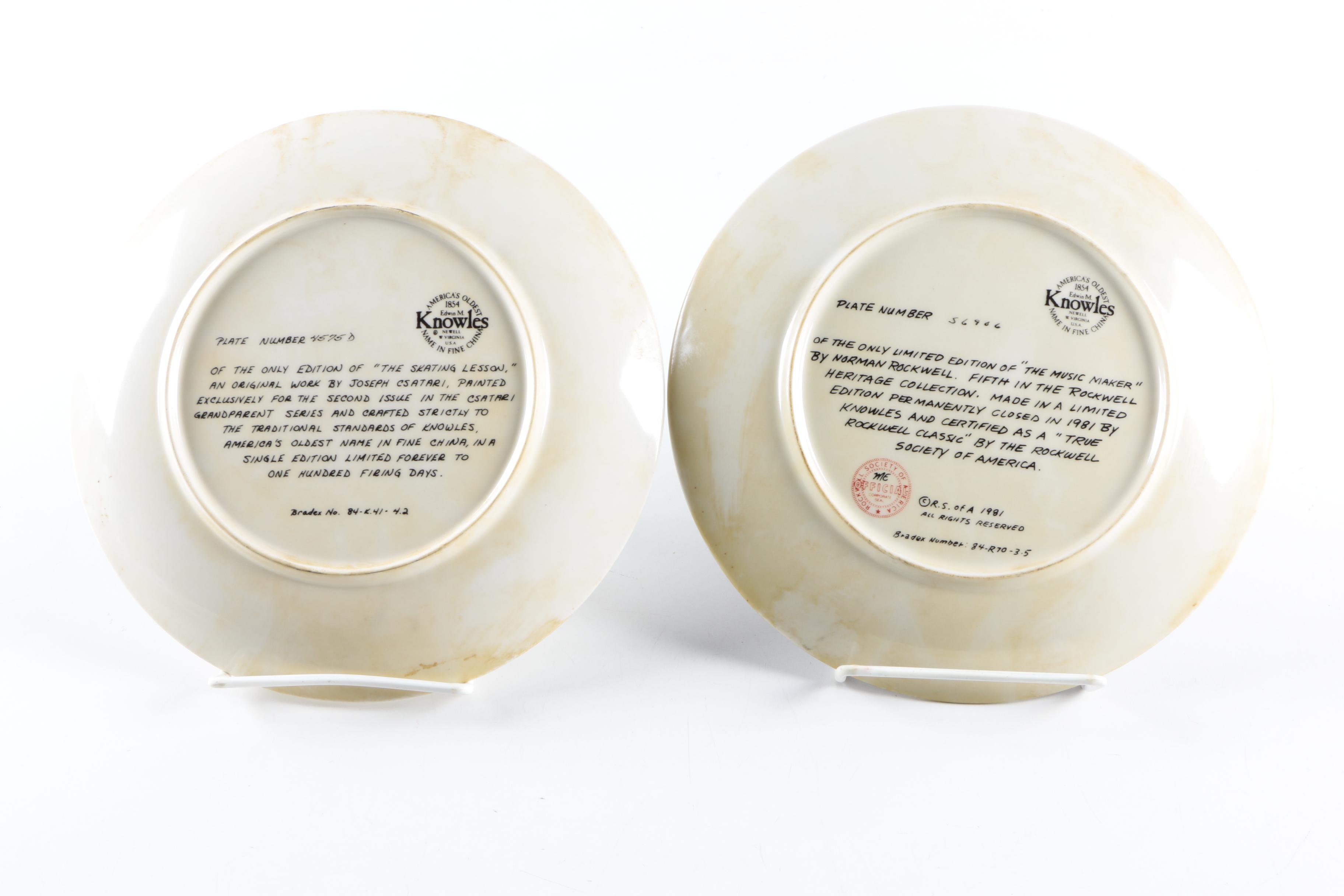 Csatari and Rockwell Artwork Decorative Plates