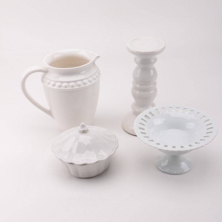 Collection of White Ceramic Home Décor