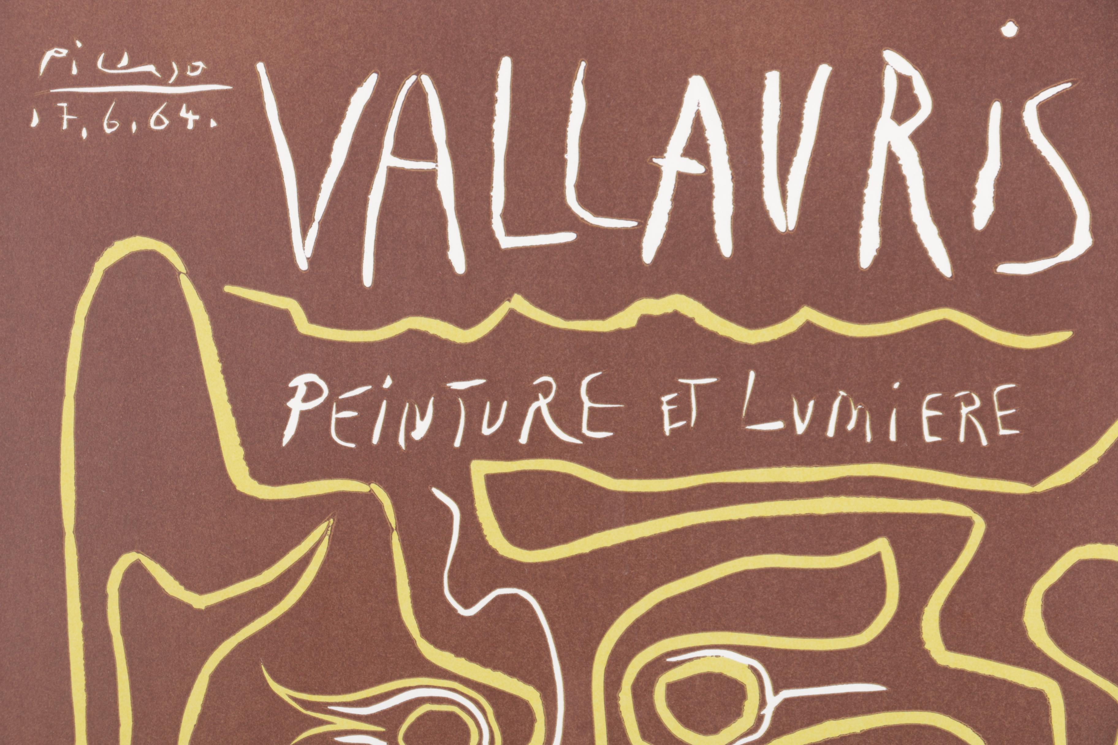 Picasso Limited Edition Linoleum Cut Exhibition Poster "Vallauris"