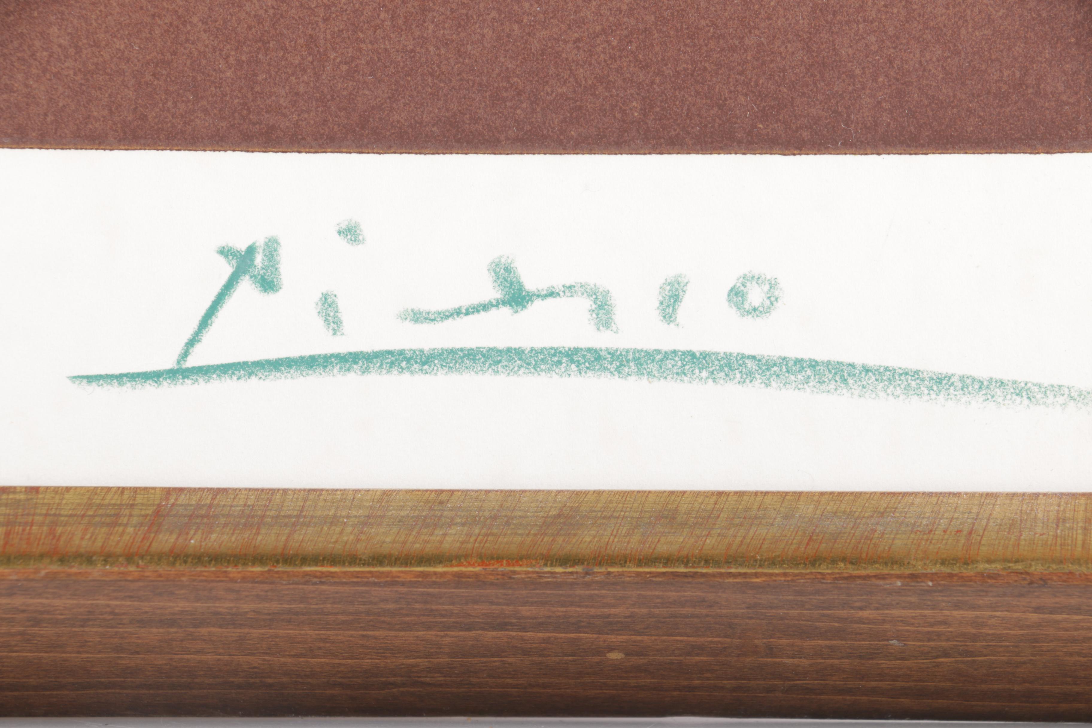 Picasso Limited Edition Linoleum Cut Exhibition Poster "Vallauris"