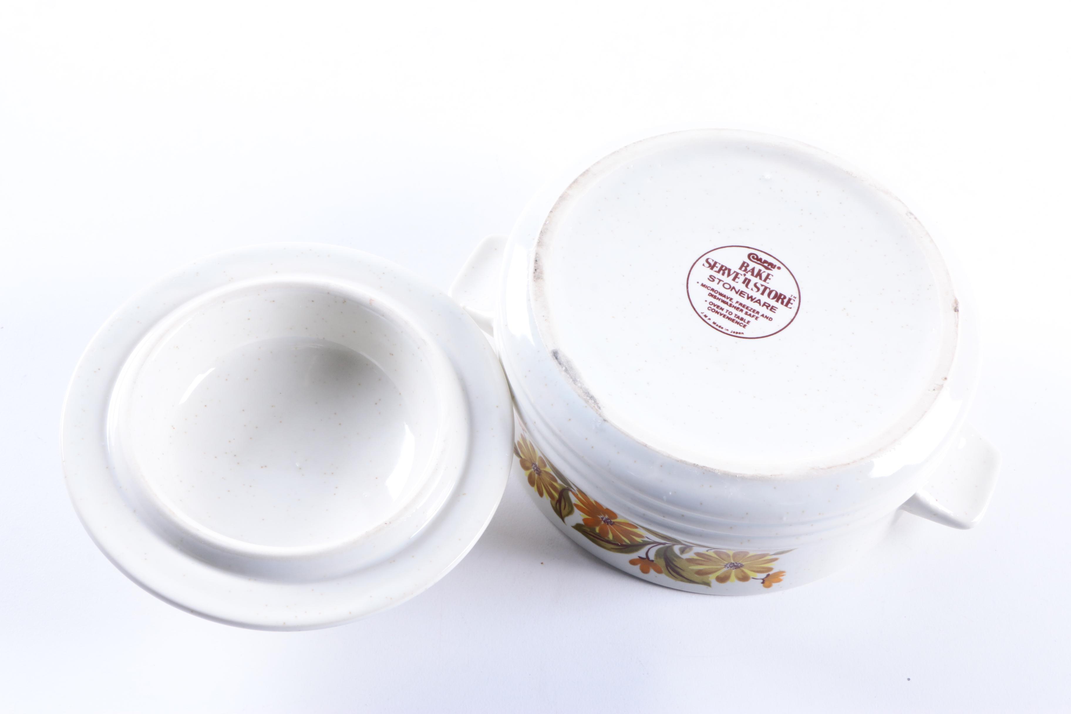 Vintage Covered Dishes Including Stoneware