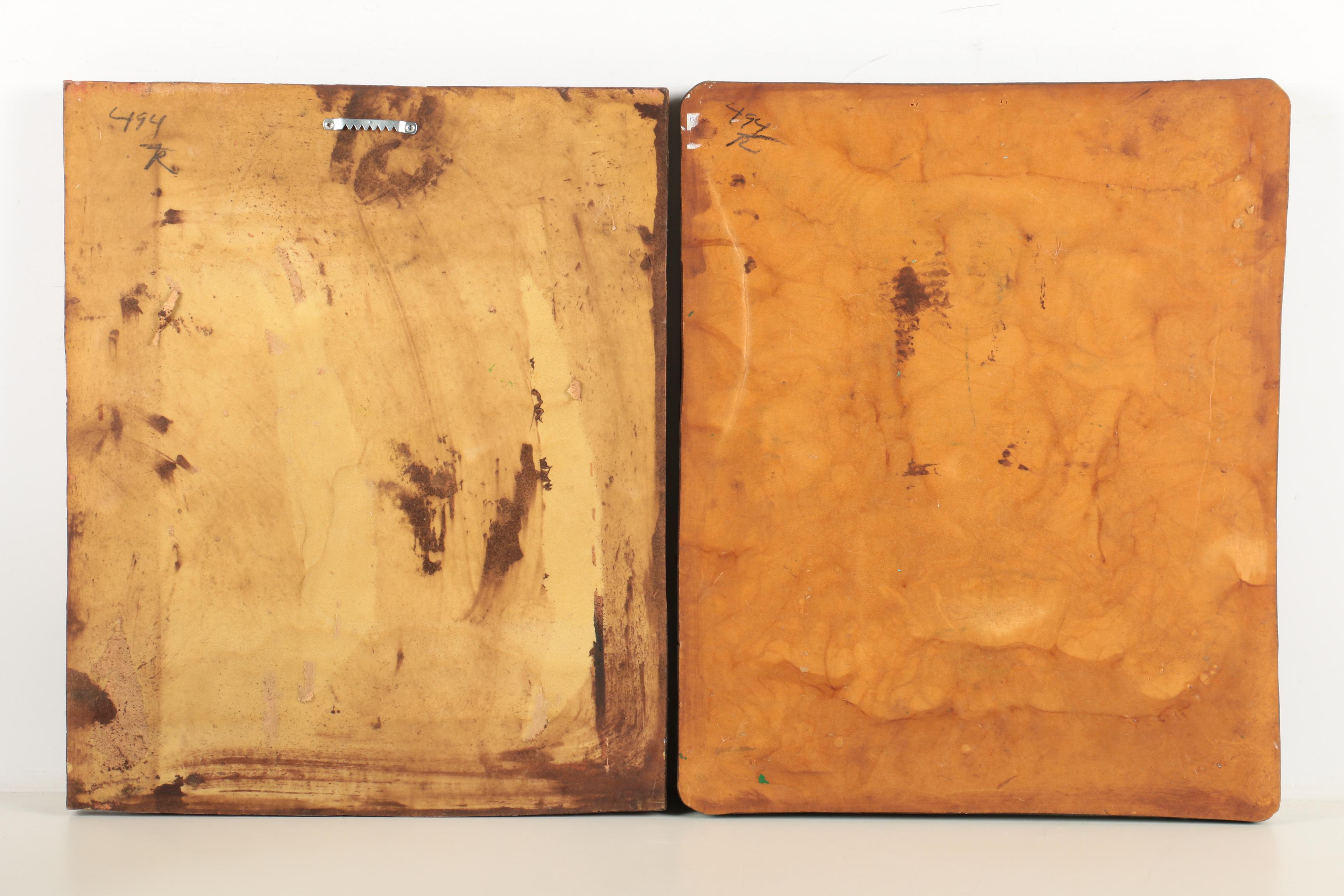 Kayser and Emerald Dry Painted Wooden Signs