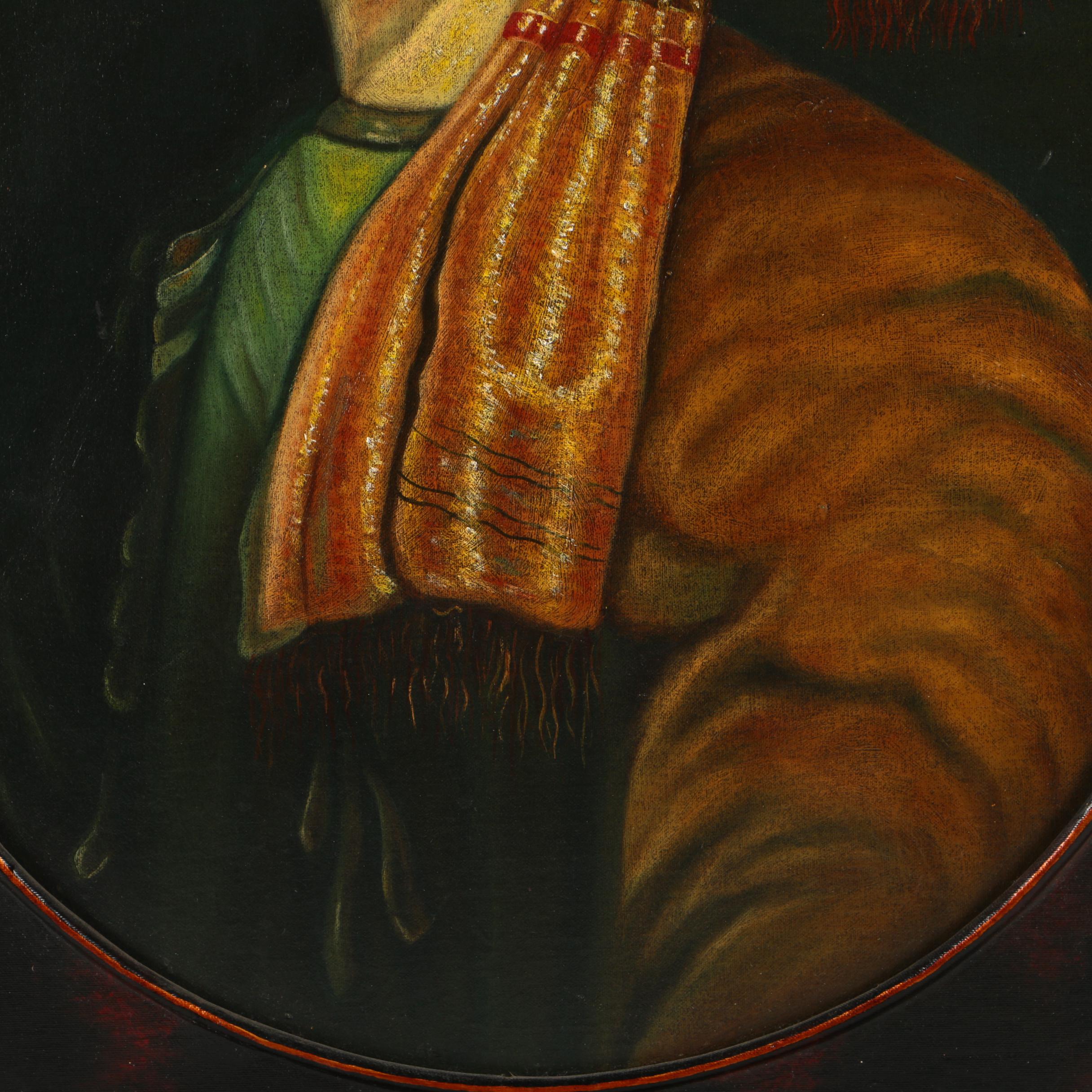 Maitland-Smith Oil on Canvas Board of Anthropomorphic Dog