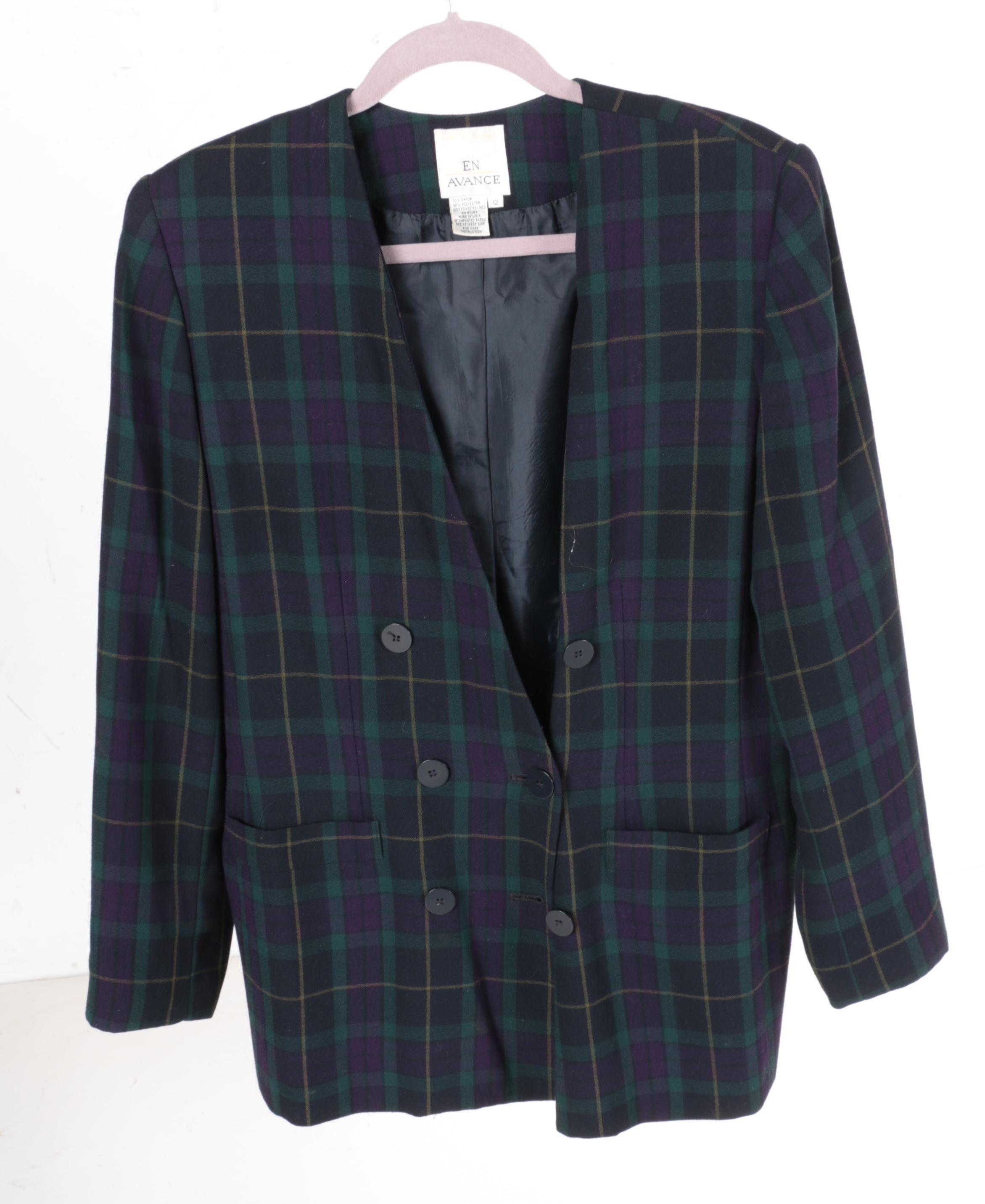 Women's Vintage Plaid Jackets Including Kasper for A.S.L.