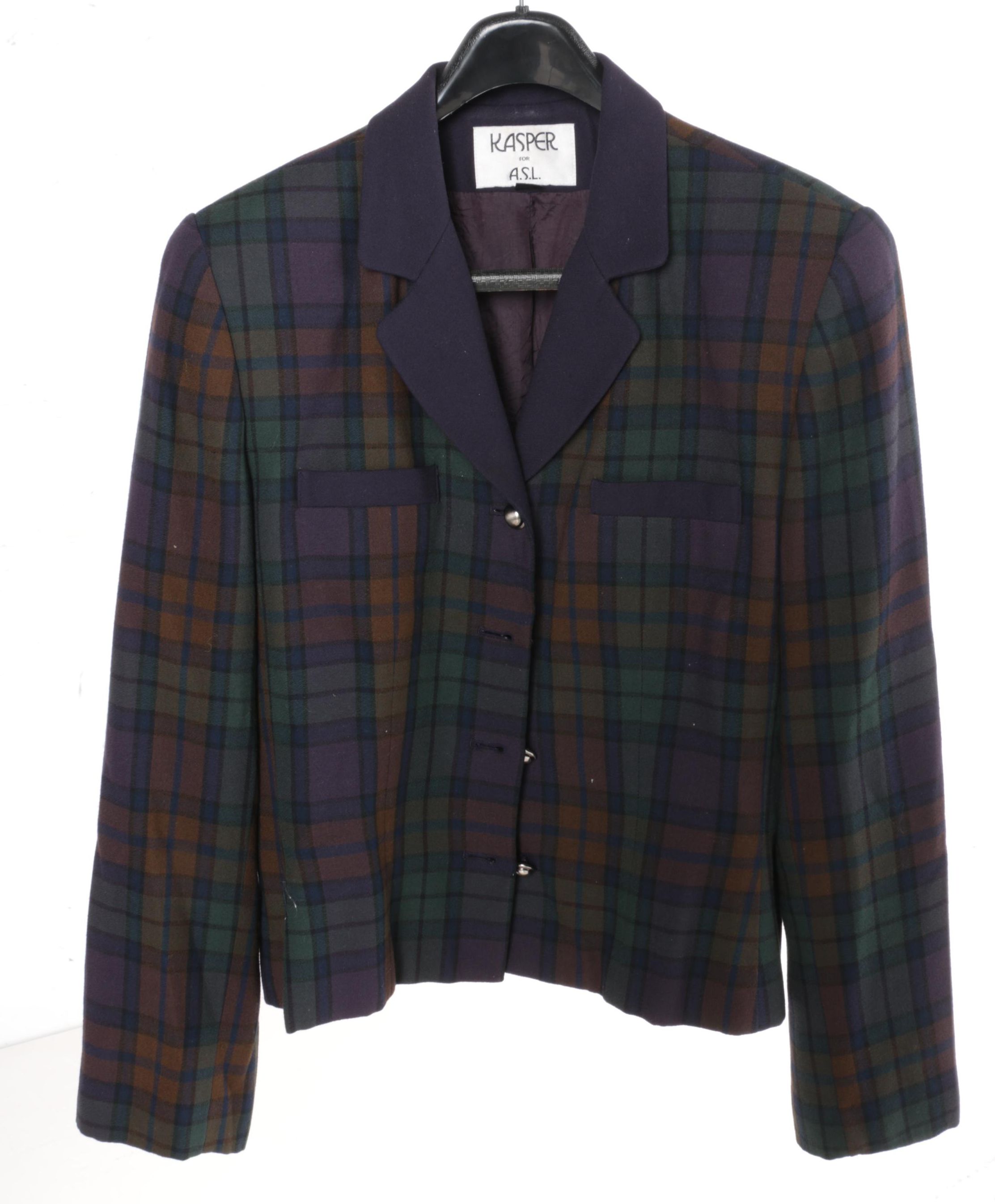 Women's Vintage Plaid Jackets Including Kasper for A.S.L.