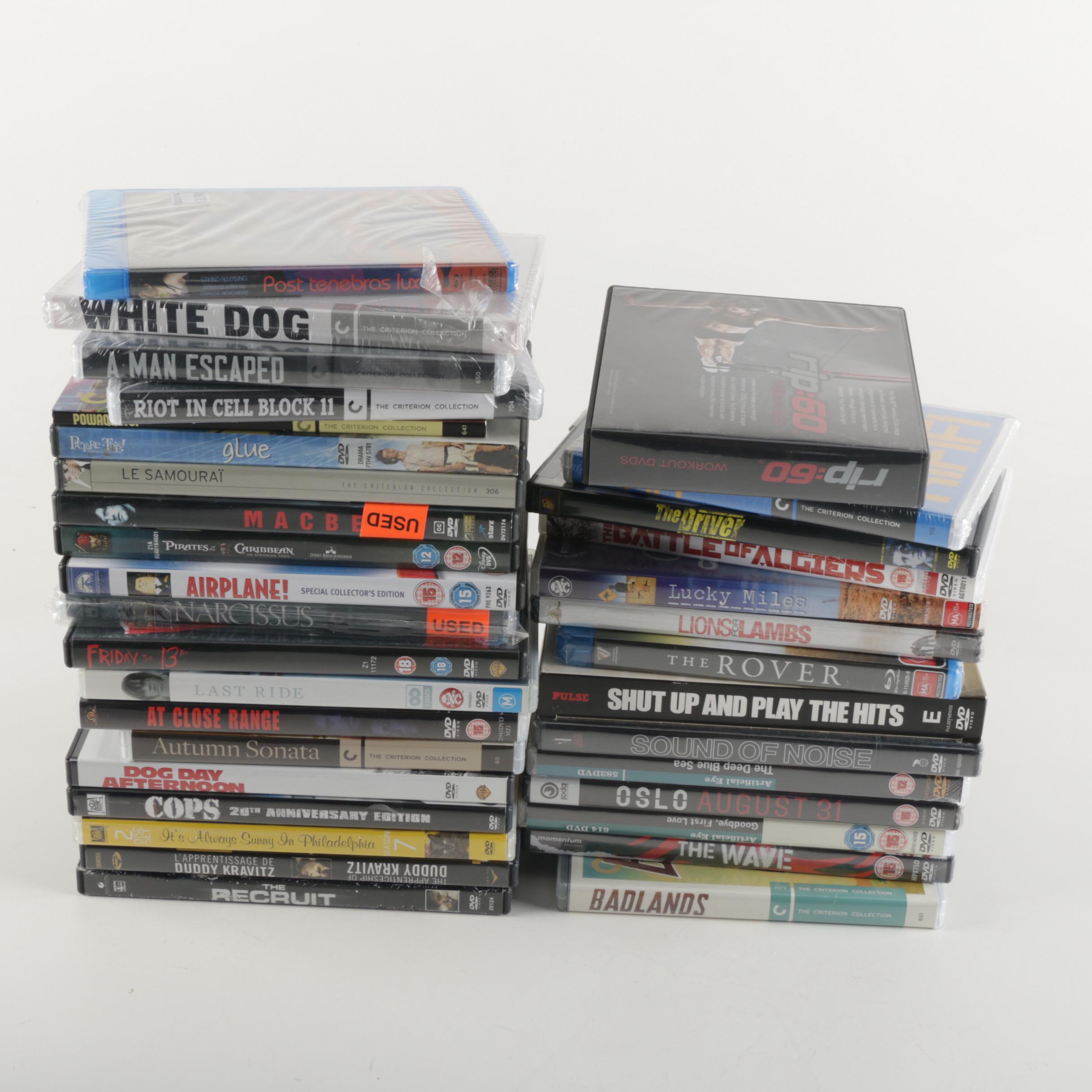 Criterion Collection and Other DVDs and Blu-Ray Discs