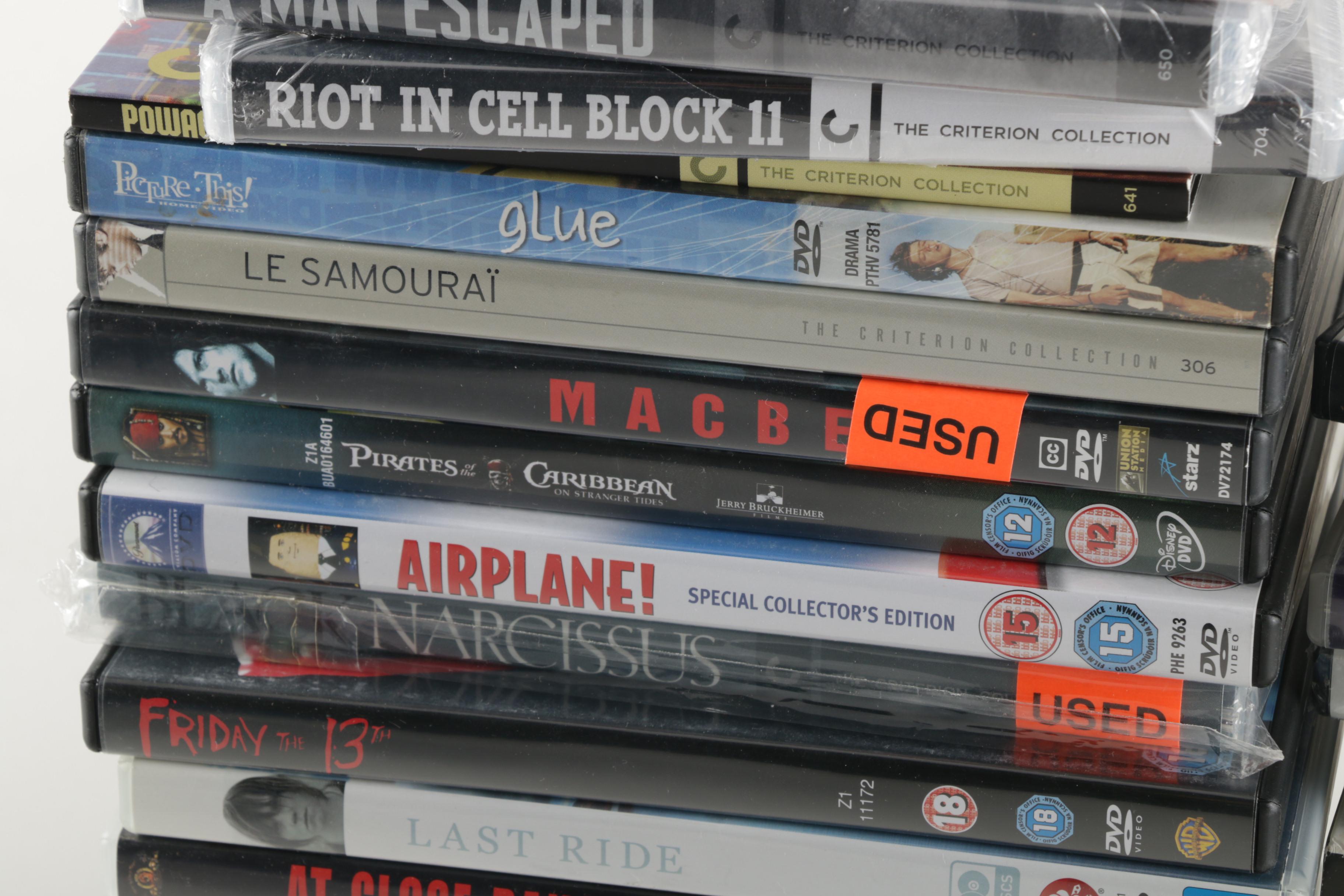 Criterion Collection and Other DVDs and Blu-Ray Discs