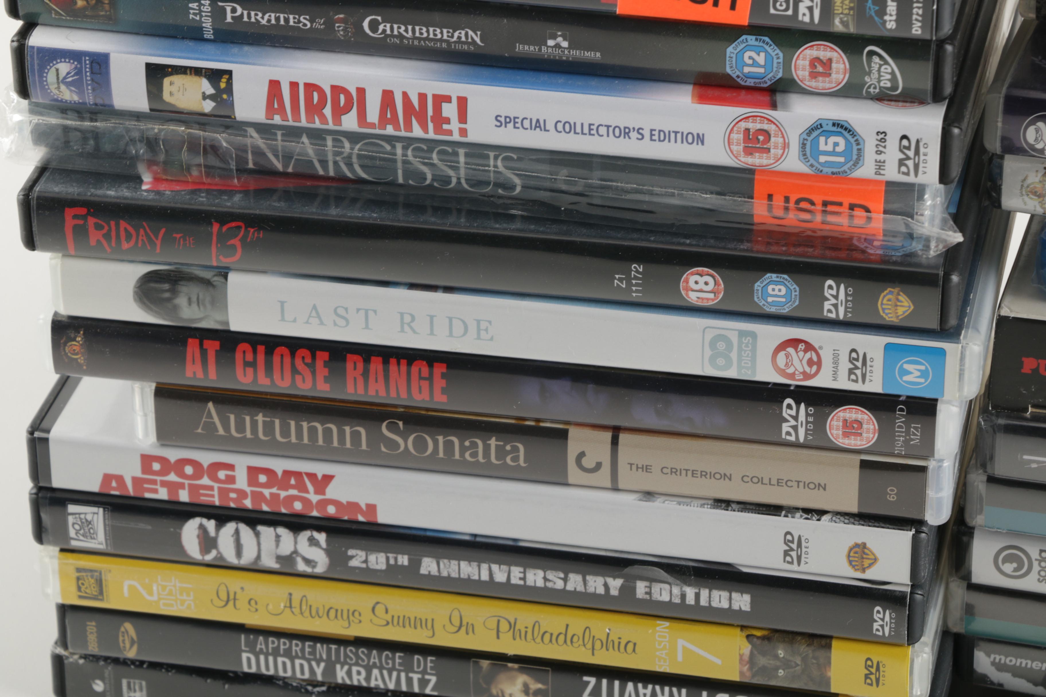 Criterion Collection and Other DVDs and Blu-Ray Discs
