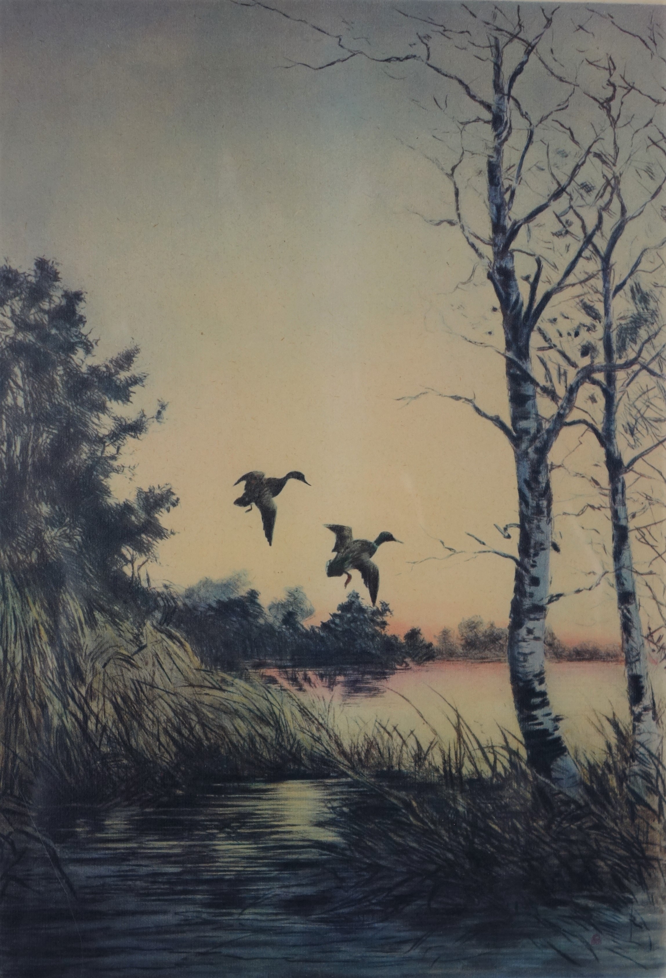 "End of the Day" Print after Etching by Roland Clark