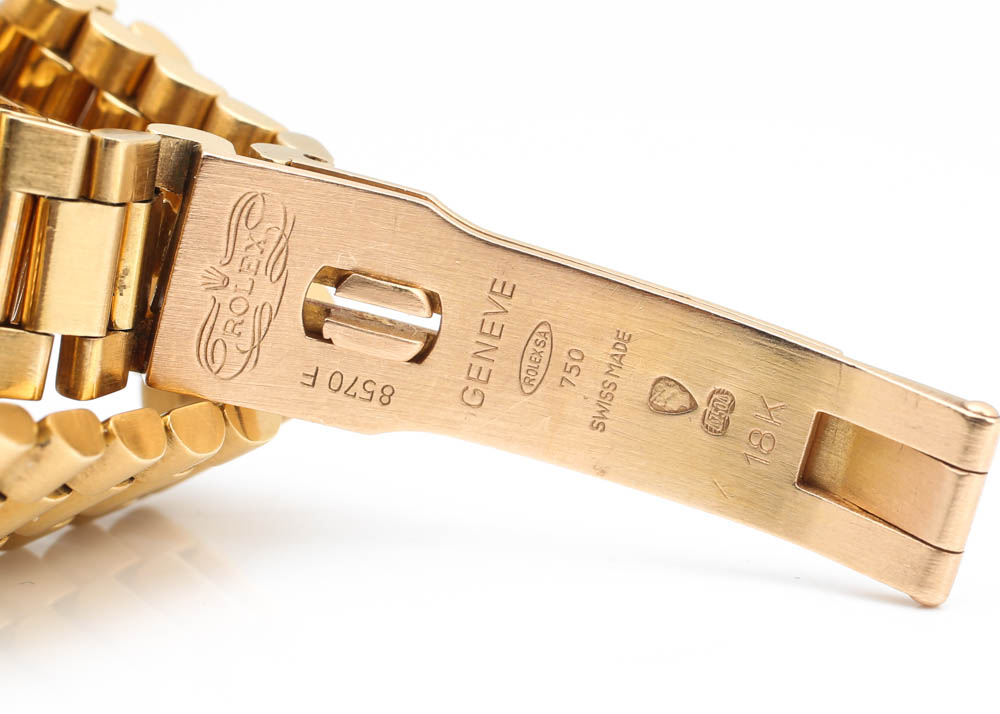 Rolex Oyster Perpetual Datejust 18K Yellow Gold and Diamond Watch