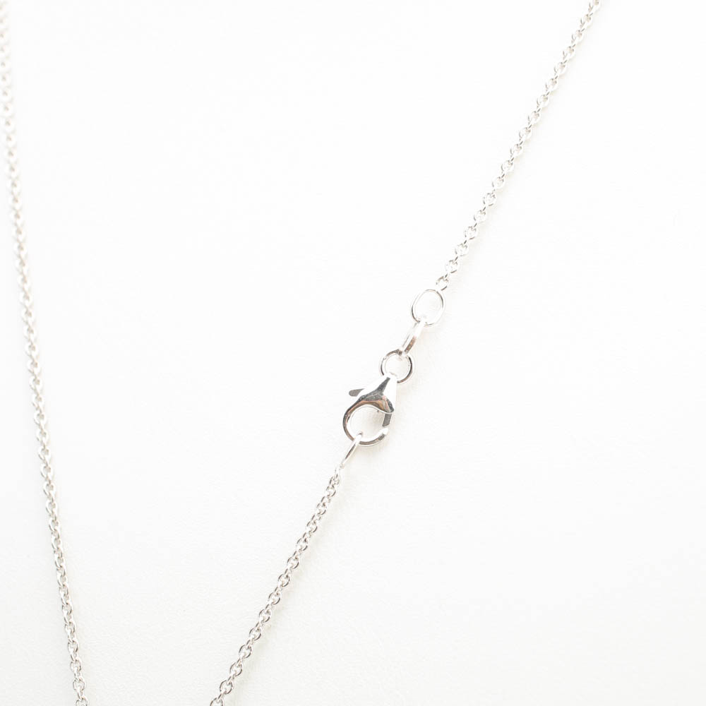 Sterling Silver Blue Diamond Pendant Necklace